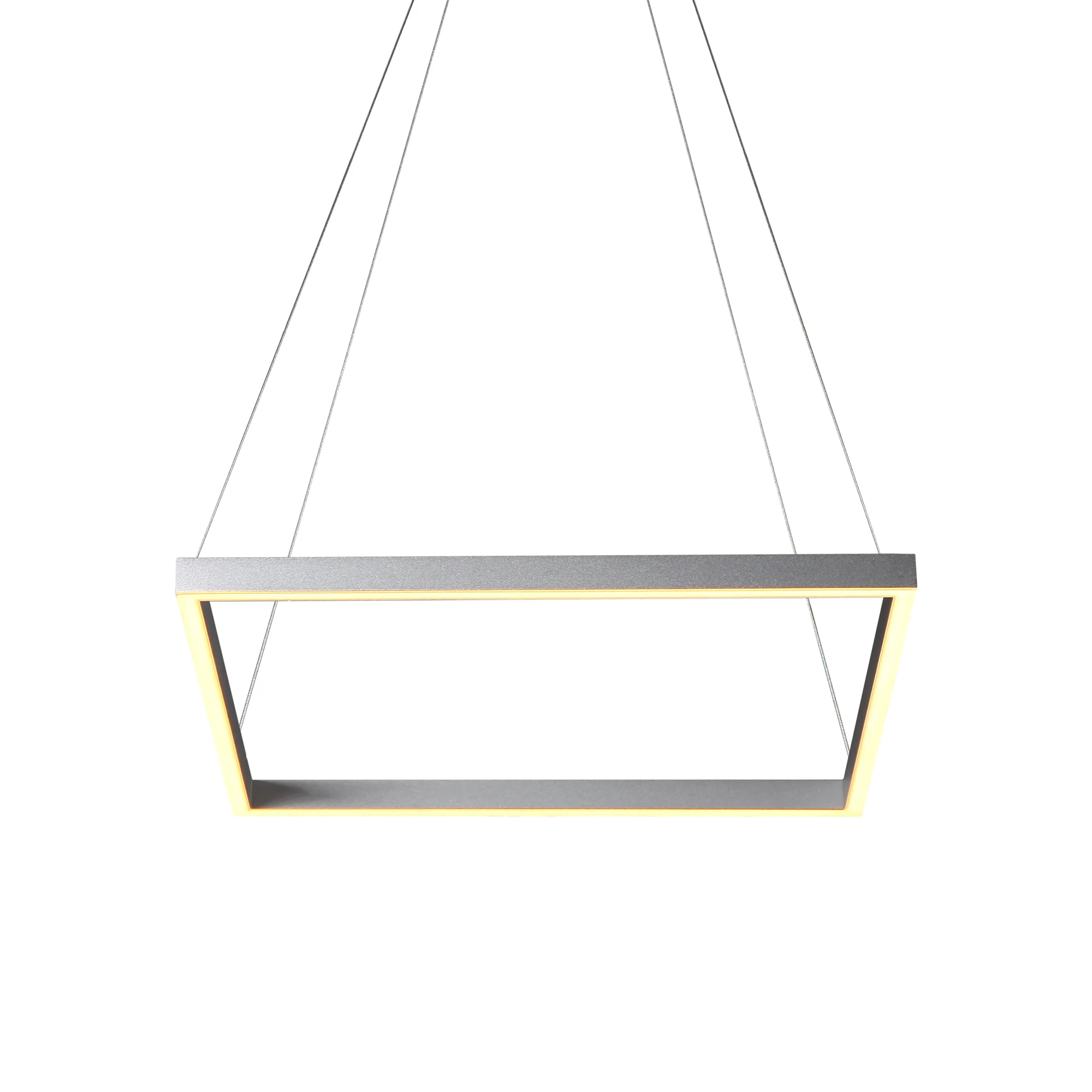 VONN Atria VMC31620AL 20" Integrated LED ETL Certified Square Chandelier Pendant, Height Adjustable Chandelier in Silver - Image 8
