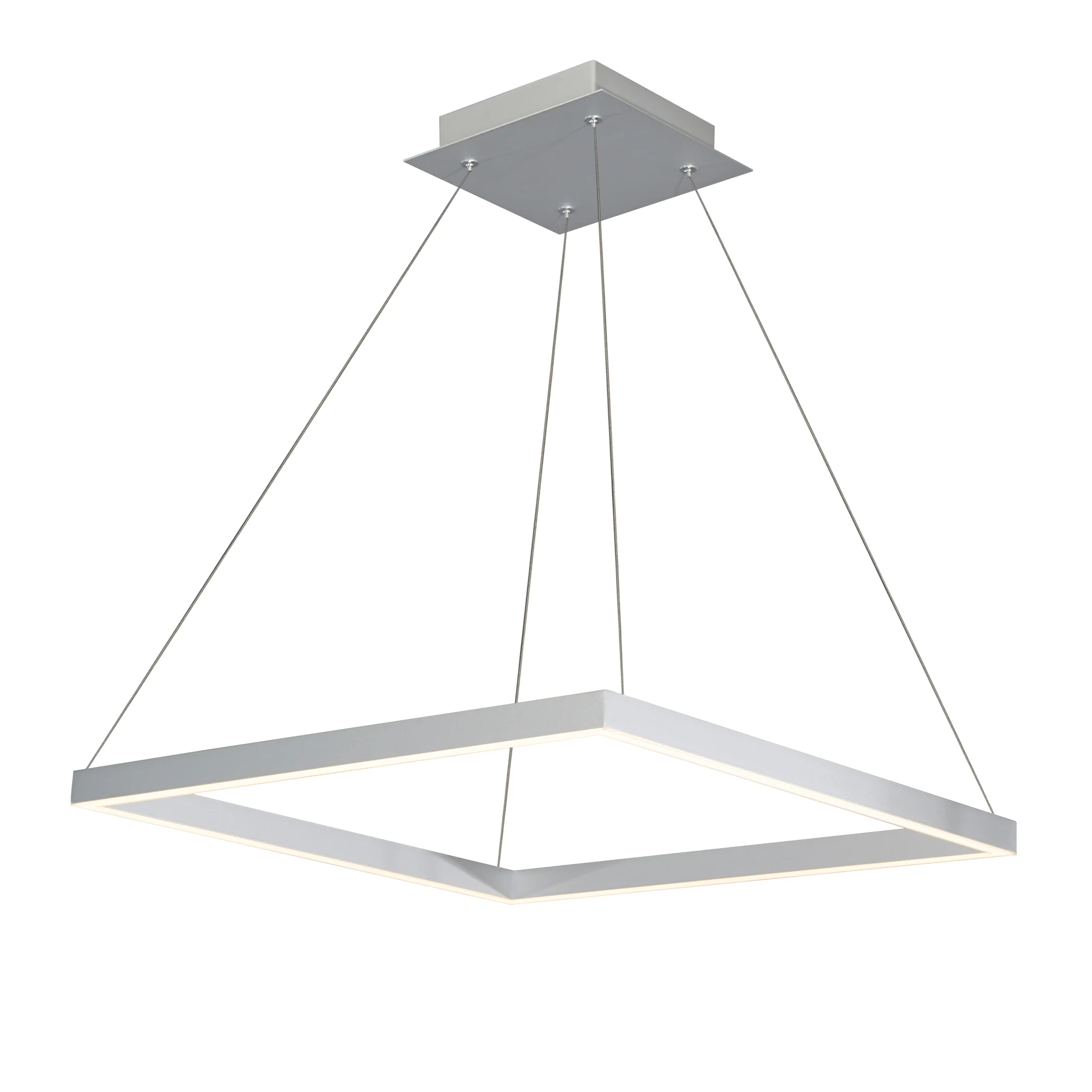 VONN Atria VMC31620AL 20" Integrated LED ETL Certified Square Chandelier Pendant, Height Adjustable Chandelier in Silver - Image 9