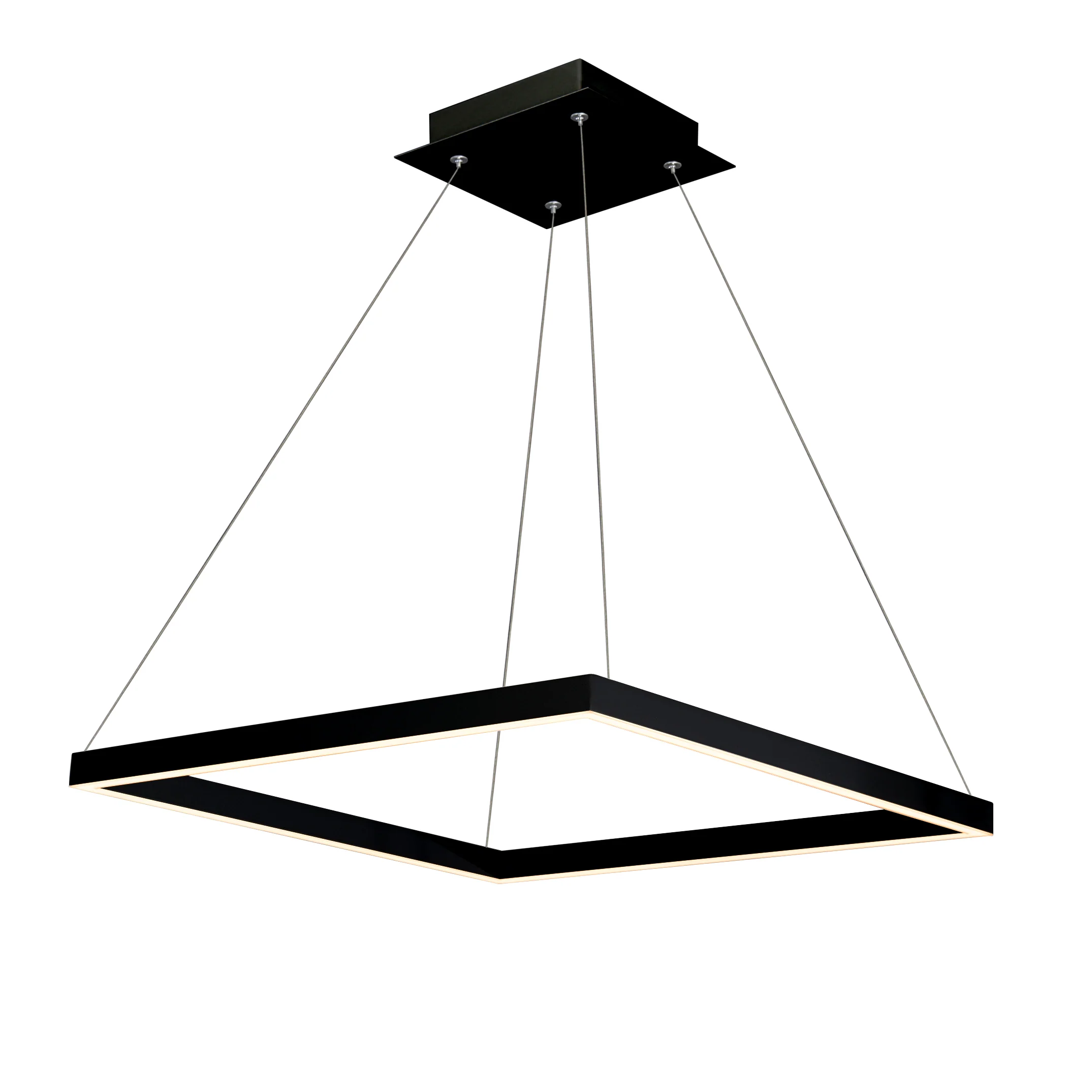 VONN Atria VMC31620BL 20" Integrated LED ETL Certified Square Chandelier Pendant Height Adjustable Chandelier in Black - Image 10