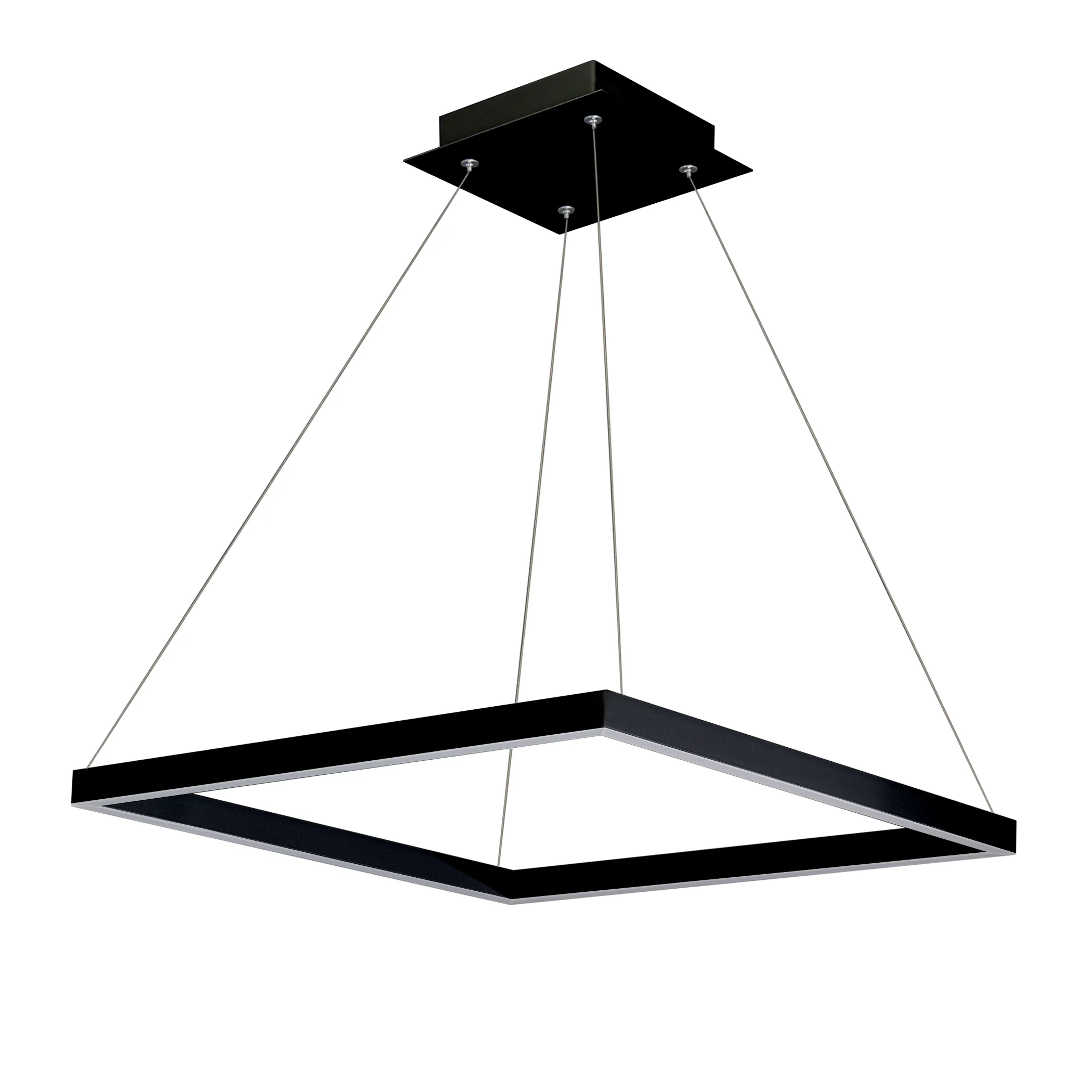 VONN Atria VMC31620BL 20" Integrated LED ETL Certified Square Chandelier Pendant Height Adjustable Chandelier in Black - Image 11