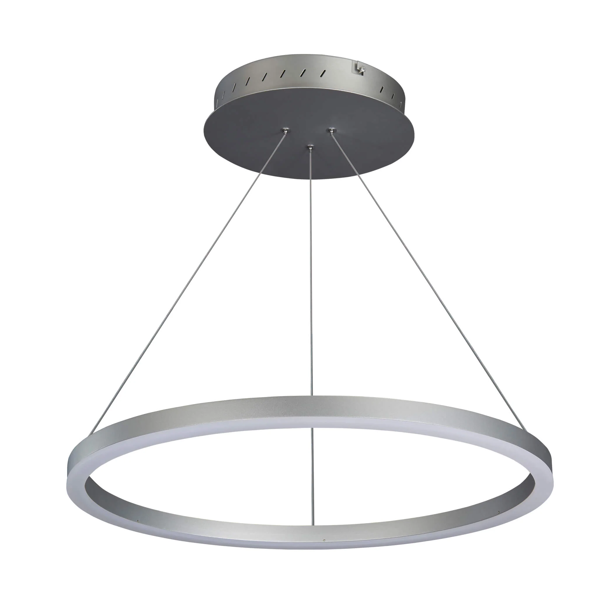 VONN Tania VMC31640AL 24" Integrated LED ETL Certified Pendant, Height Adjustable Ring Chandelier in Silver - Image 10