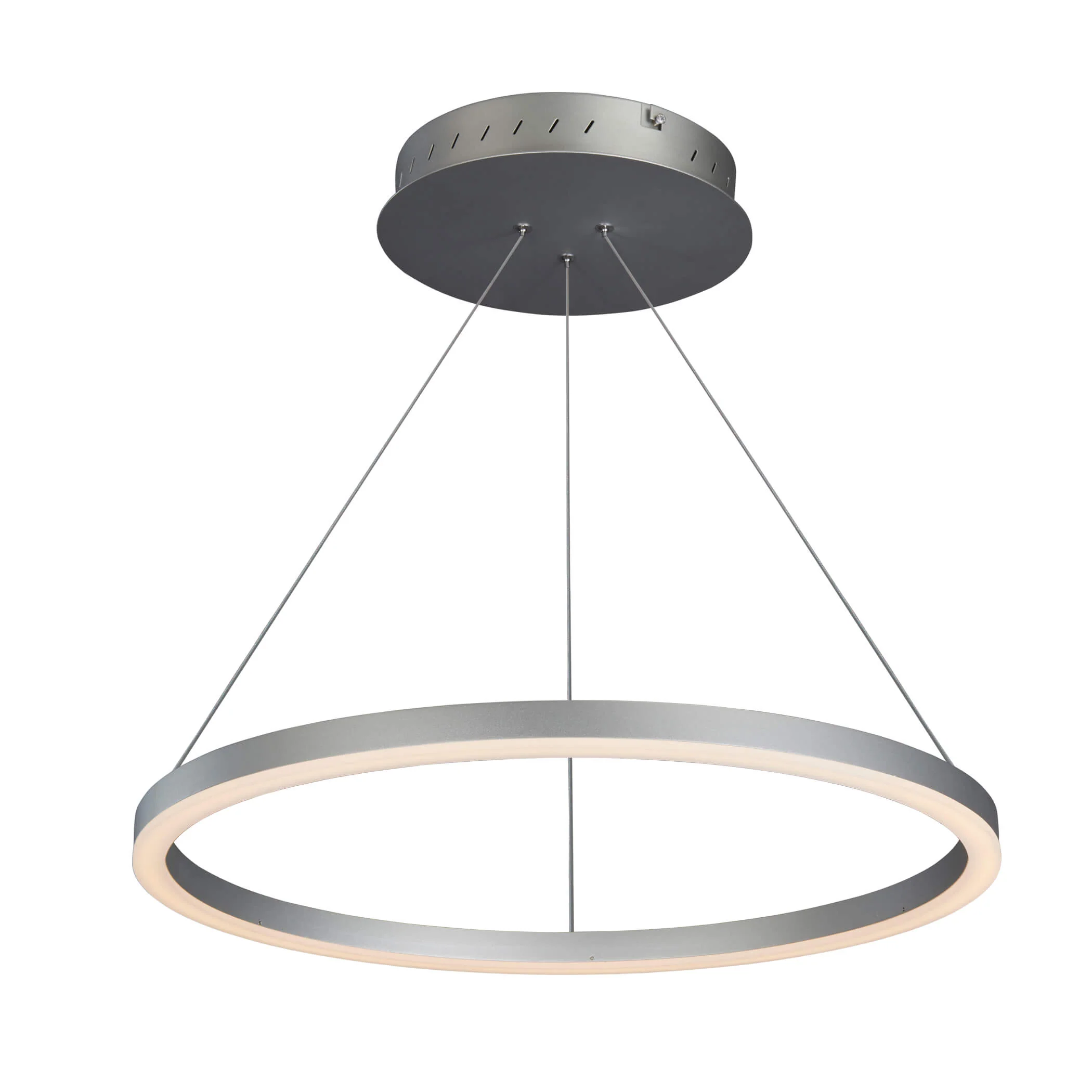 VONN Tania VMC31640AL 24" Integrated LED ETL Certified Pendant, Height Adjustable Ring Chandelier in Silver - Image 9