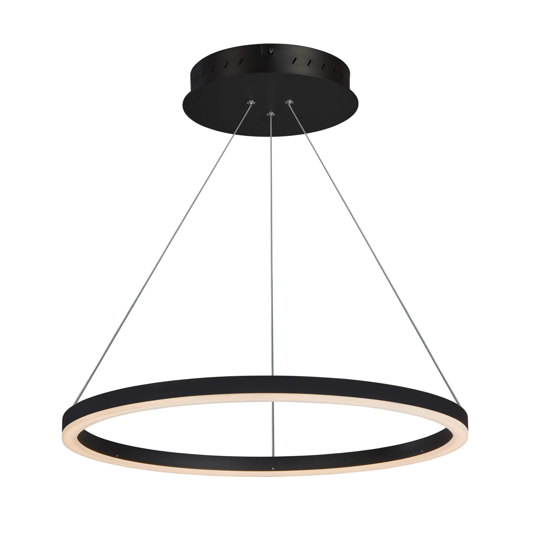 VONN Tania VMC31640BL 24" Integrated LED ETL Certified Pendant Height Adjustable Ring Chandelier in Black - Image 10