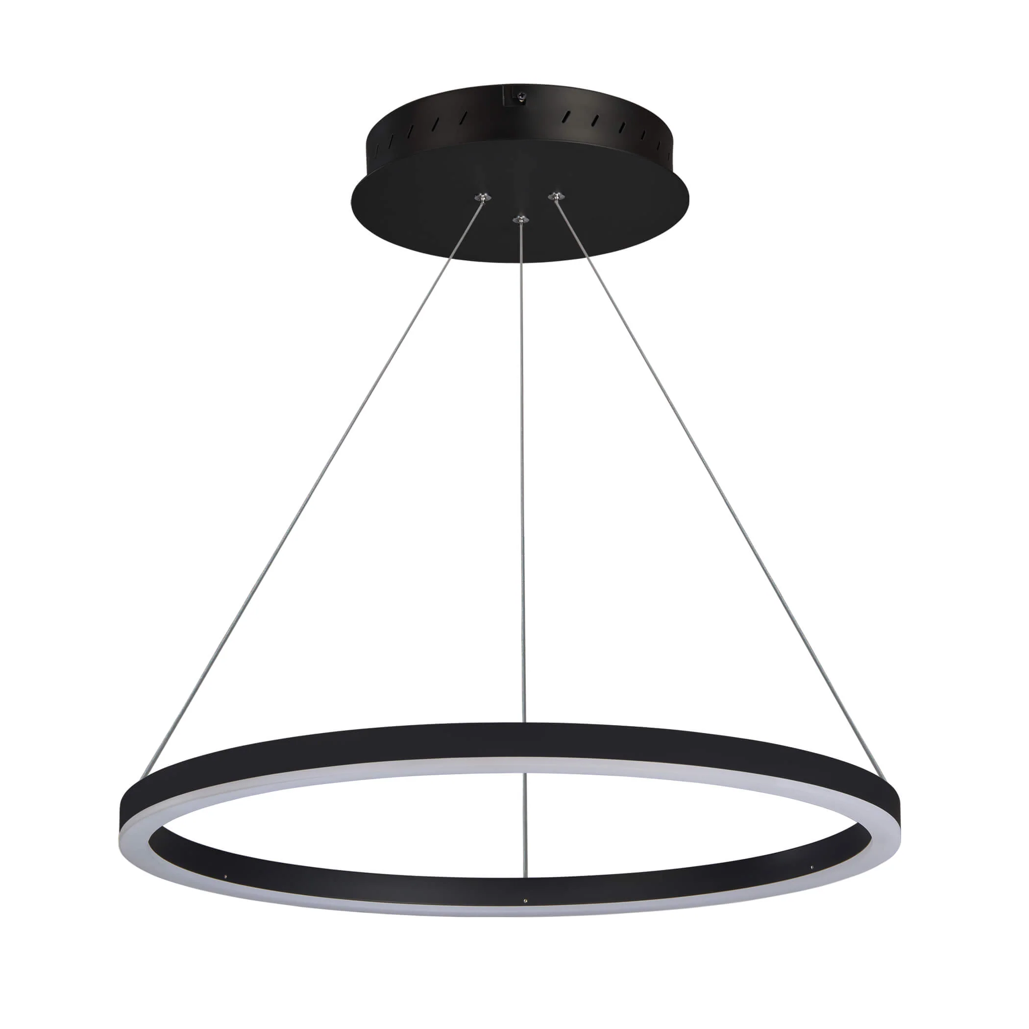 VONN Tania VMC31640BL 24" Integrated LED ETL Certified Pendant Height Adjustable Ring Chandelier in Black - Image 11