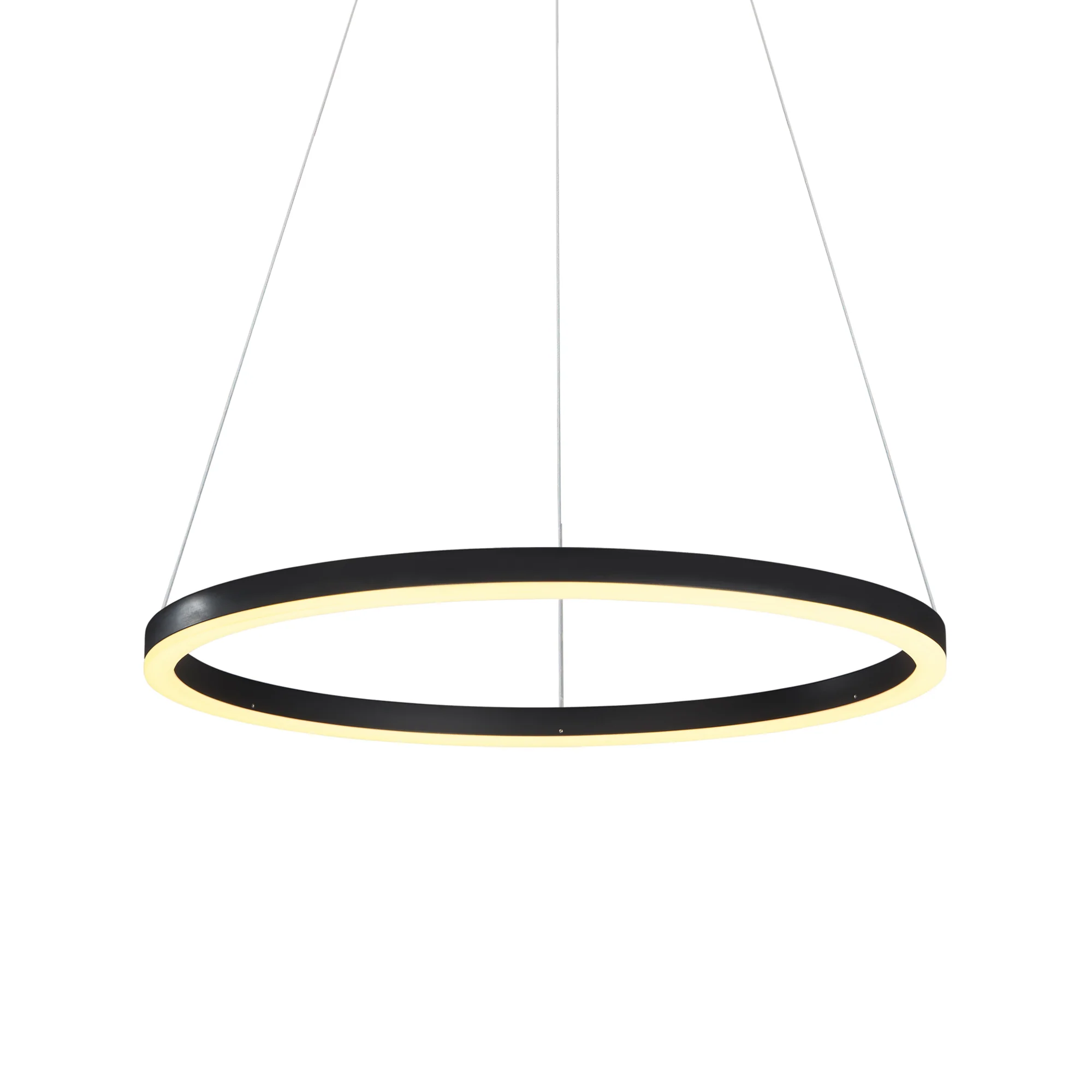 VONN Tania VMC31640BL 24" Integrated LED ETL Certified Pendant Height Adjustable Ring Chandelier in Black - Image 9