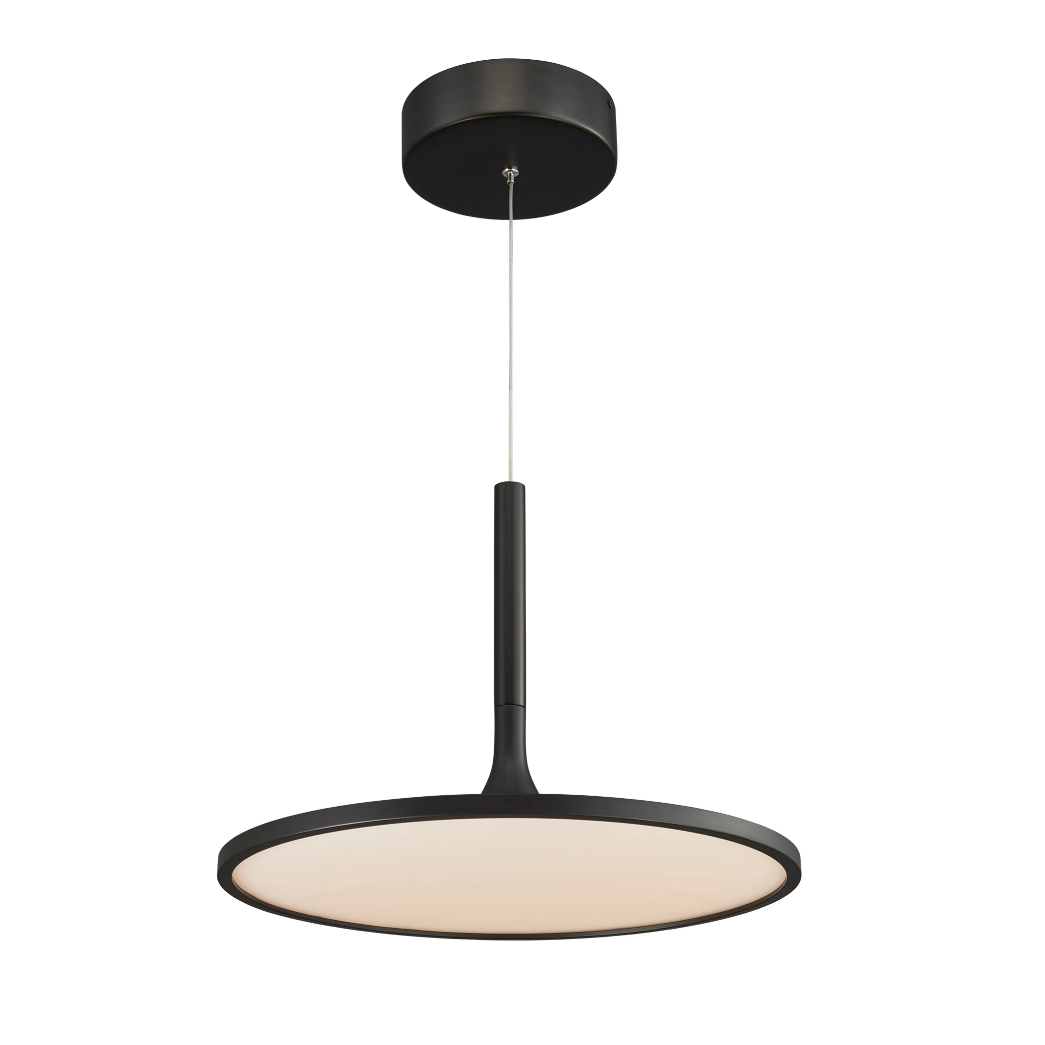 VONN Salm VMC31810BL 17" Integrated LED ETL Certified Pendant, Height Adjustable Disc Chandelier in Black - Image 10