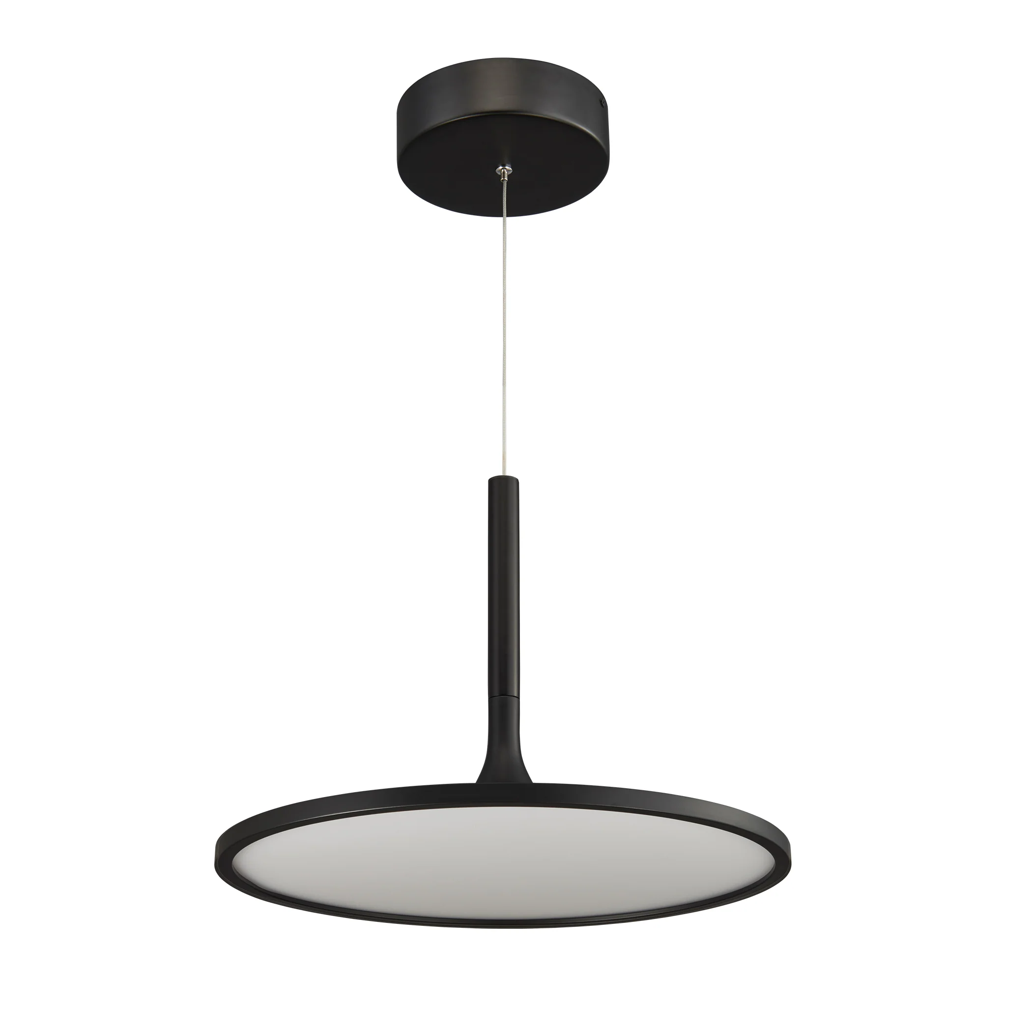 VONN Salm VMC31810BL 17" Integrated LED ETL Certified Pendant, Height Adjustable Disc Chandelier in Black - Image 9