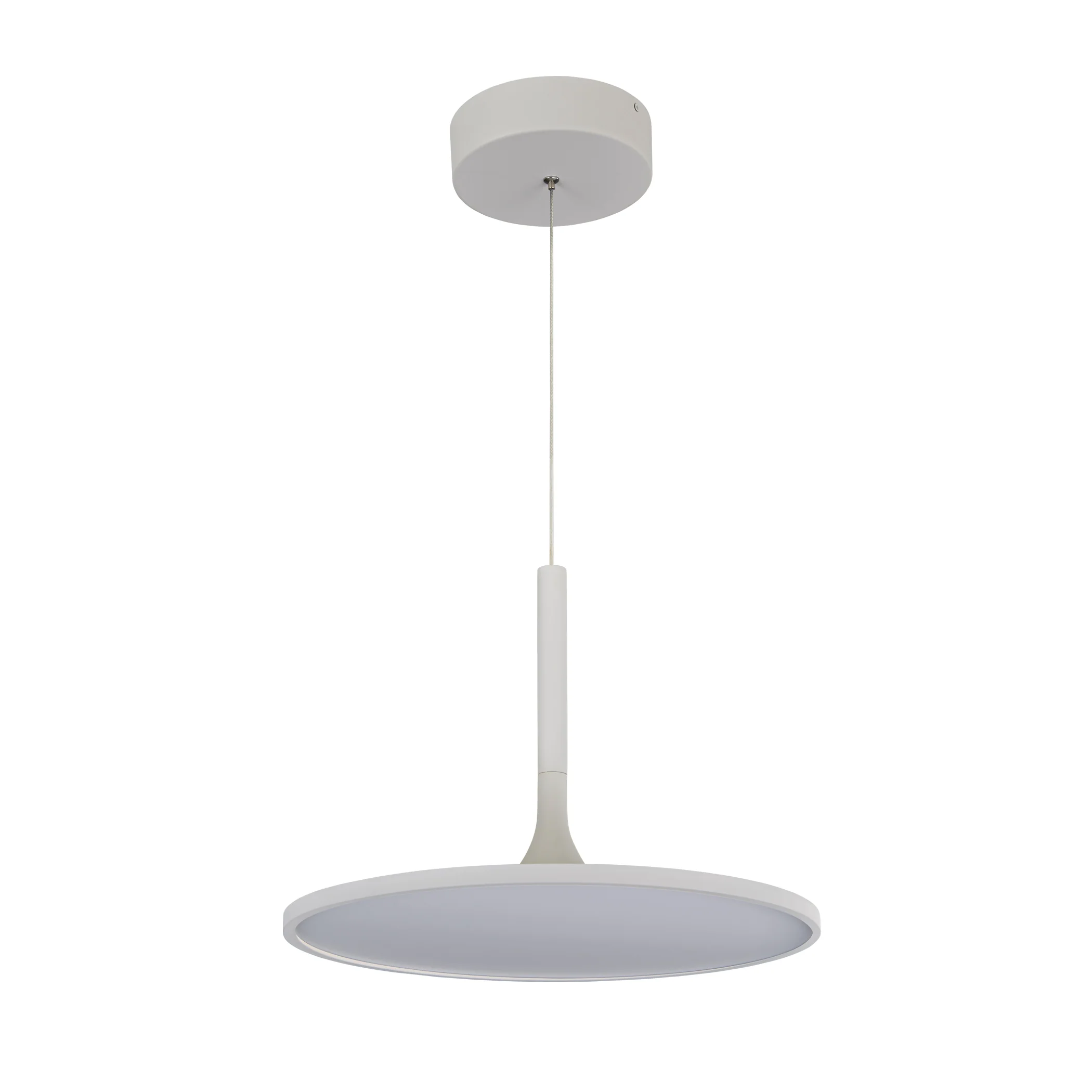 VONN Salm VMC31810SW 17" Integrated LED ETL Certified Pendant, Height Adjustable Disc Chandelier in White - Image 7