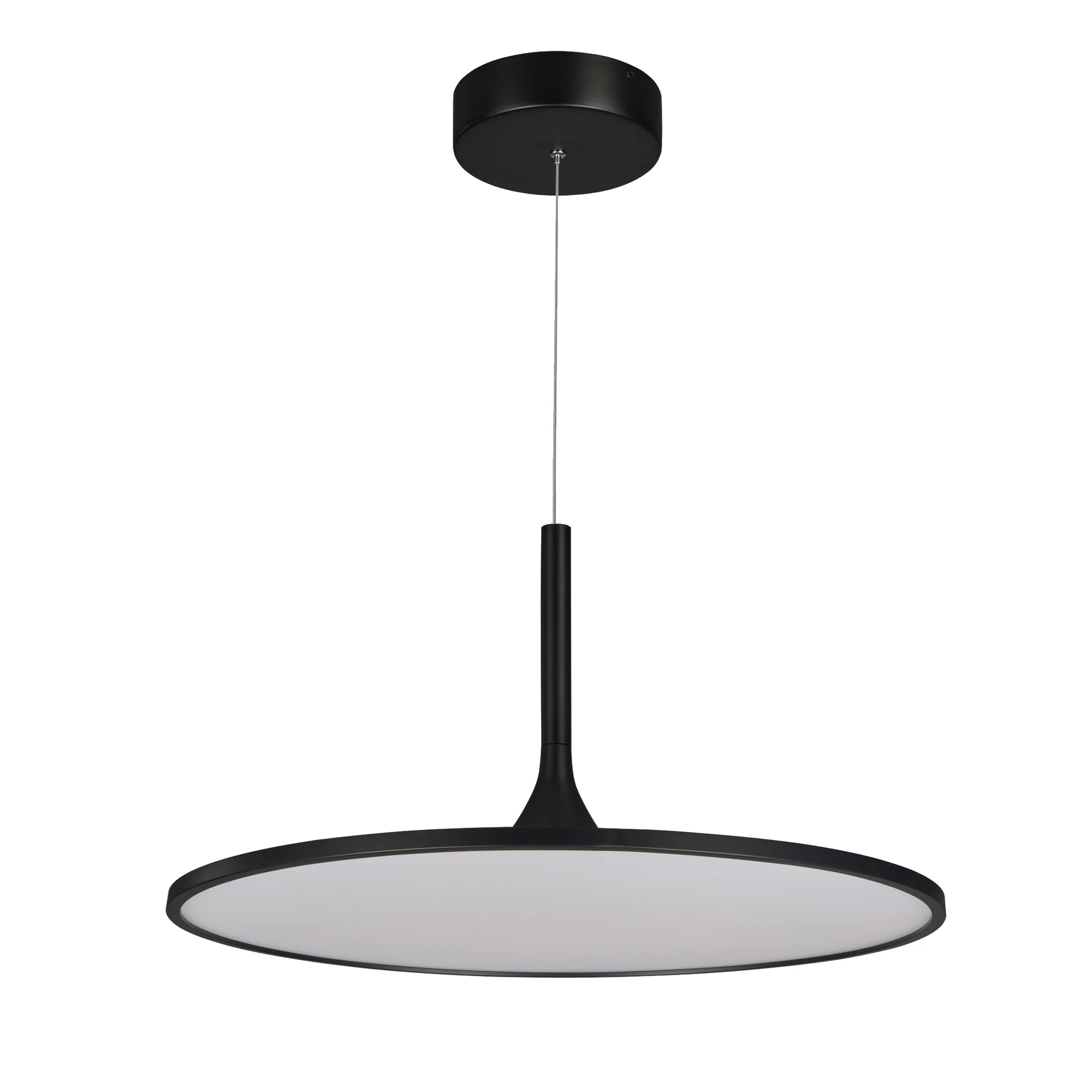 VONN Salm VMC31820BL 24" Integrated LED ETL Certified Pendant, Height Adjustable Disc Chandelier in Black - Image 11