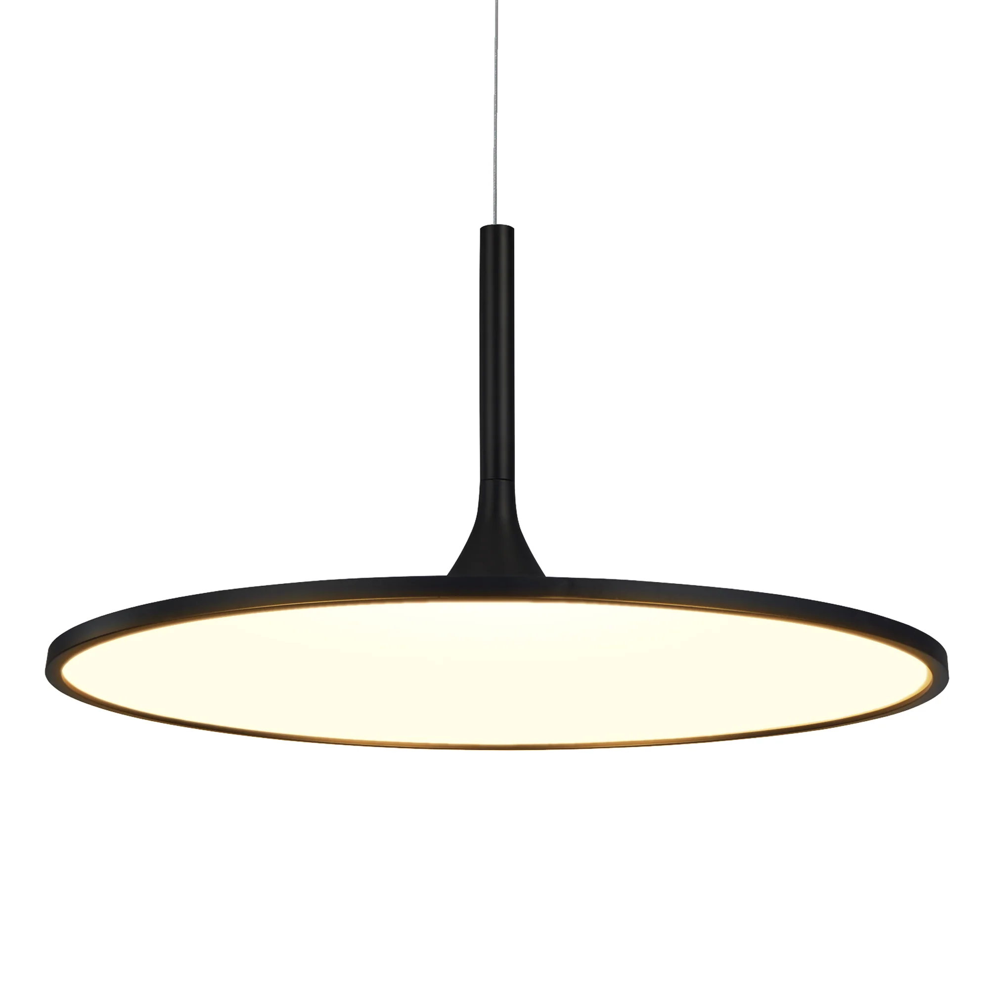 VONN Salm VMC31820BL 24" Integrated LED ETL Certified Pendant, Height Adjustable Disc Chandelier in Black - Image 9