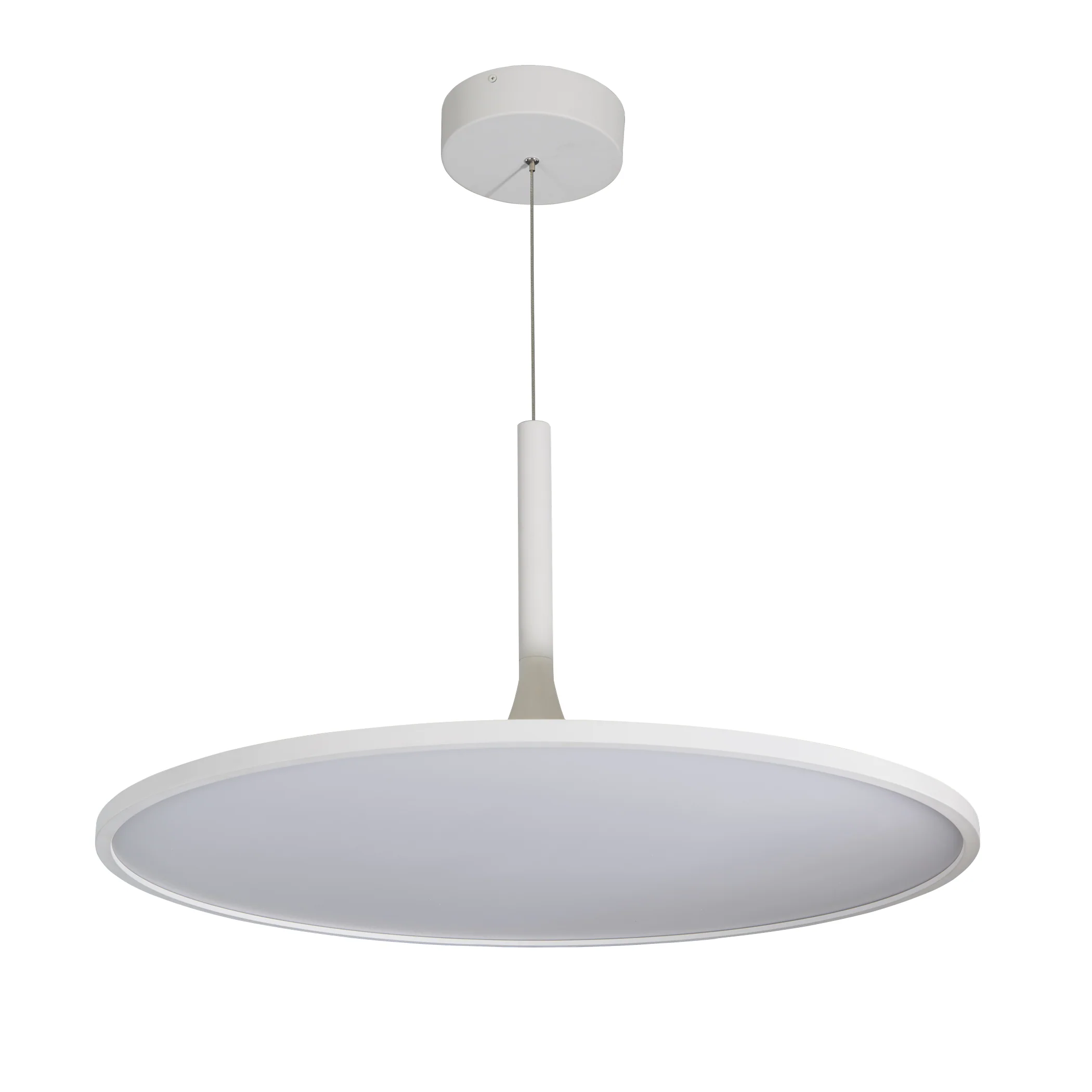 VONN Salm VMC31820SW 24" Integrated LED ETL Certified Pendant, Height Adjustable Disc Chandelier in White - Image 10