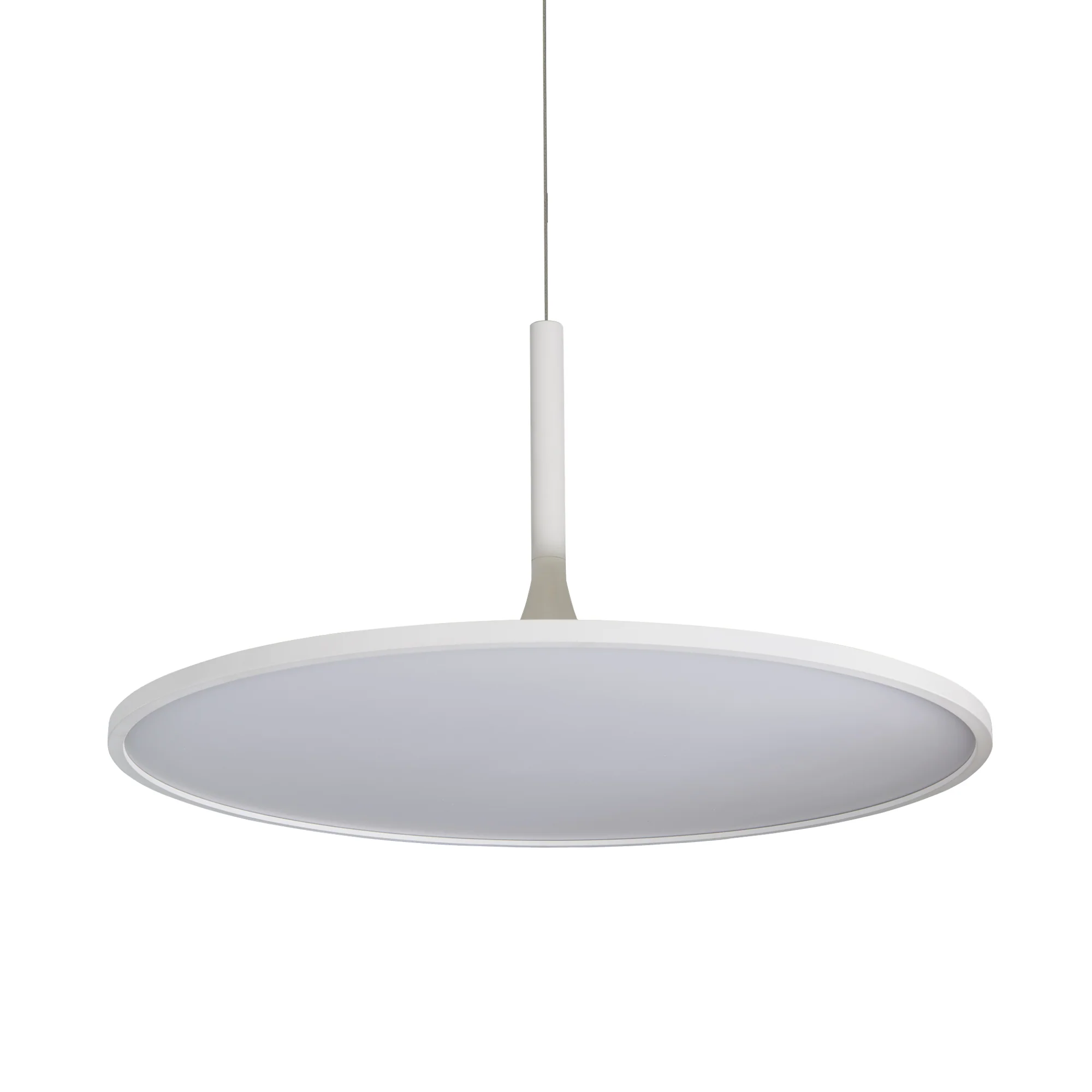 VONN Salm VMC31820SW 24" Integrated LED ETL Certified Pendant, Height Adjustable Disc Chandelier in White - Image 8