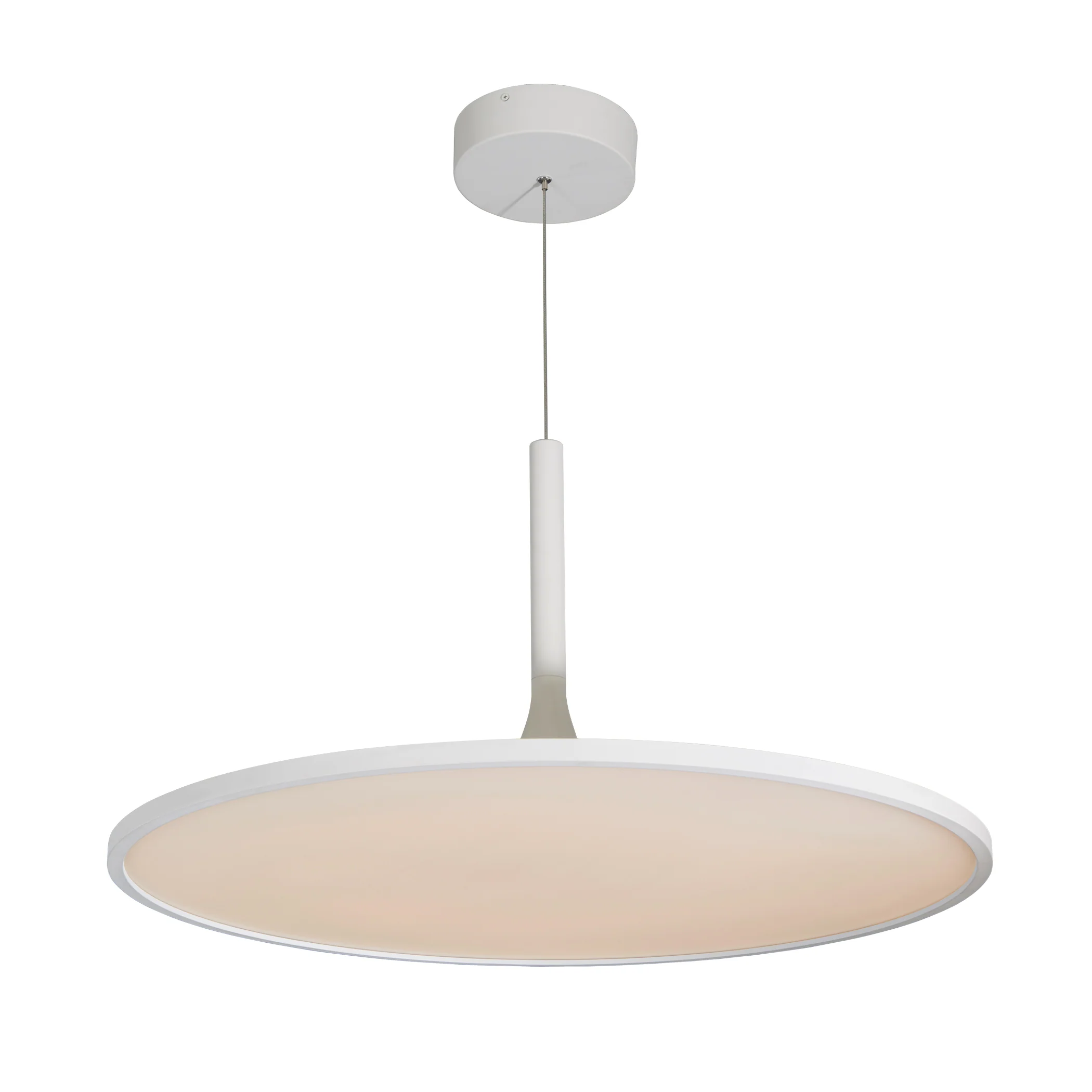 VONN Salm VMC31820SW 24" Integrated LED ETL Certified Pendant, Height Adjustable Disc Chandelier in White - Image 9