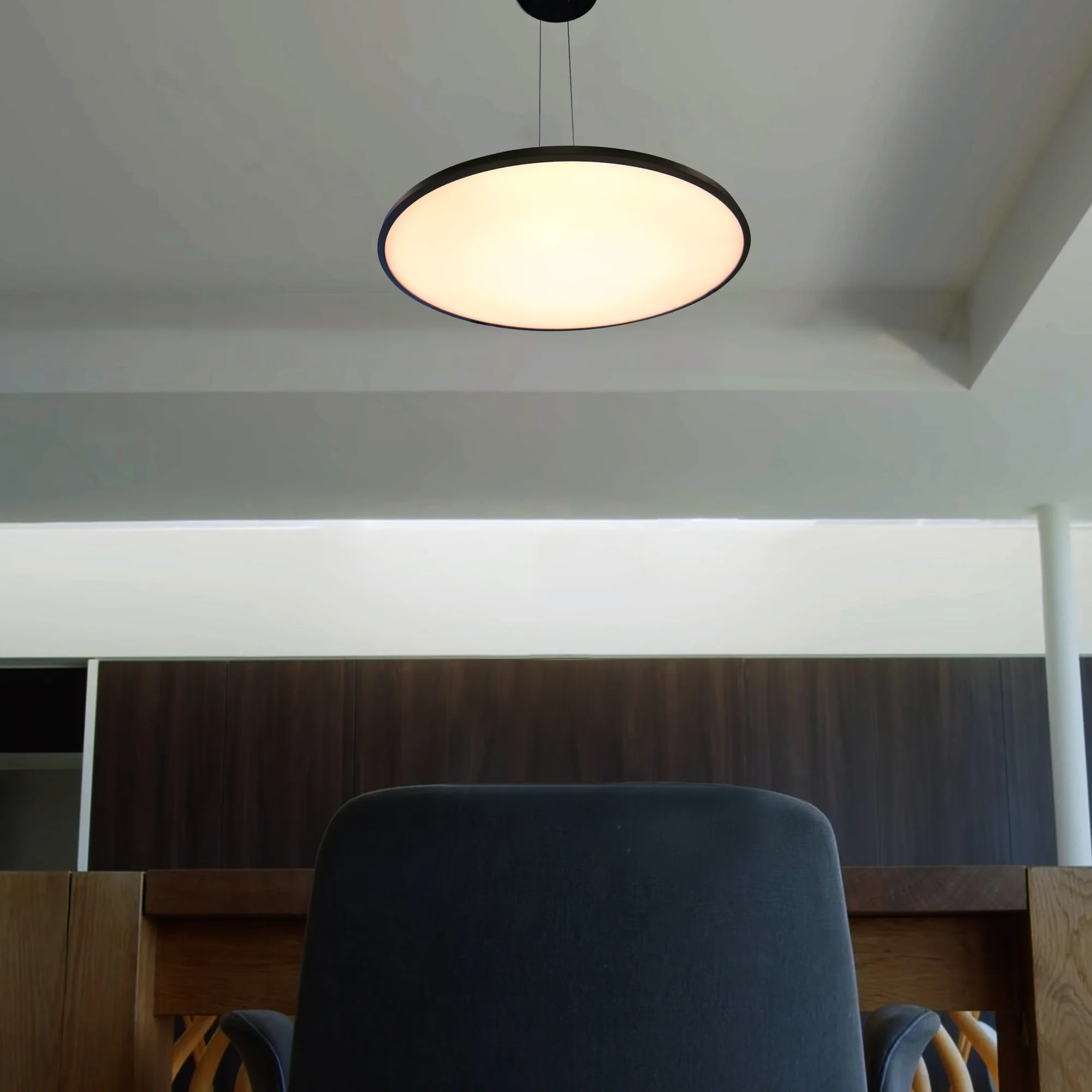 VONN Salm VMC31840BL 24" Integrated LED ETL Certified Pendant Light Height Adjustable Disc Chandelier, Black - Image 6