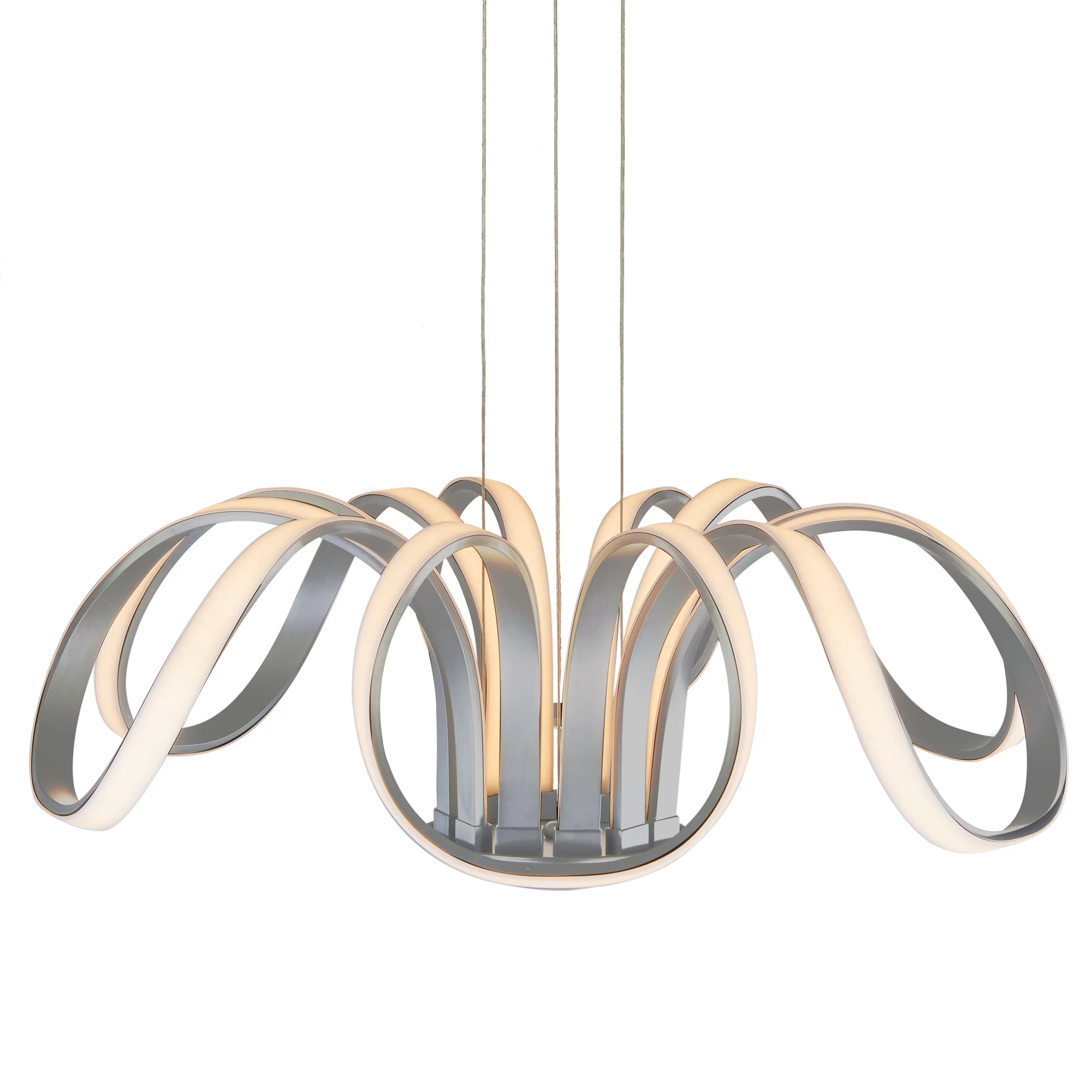 VONN Capella VMC32420AL 30" Integrated LED ETL Certified Chandelier Height Adjustable Pendant in Silver - Image 10