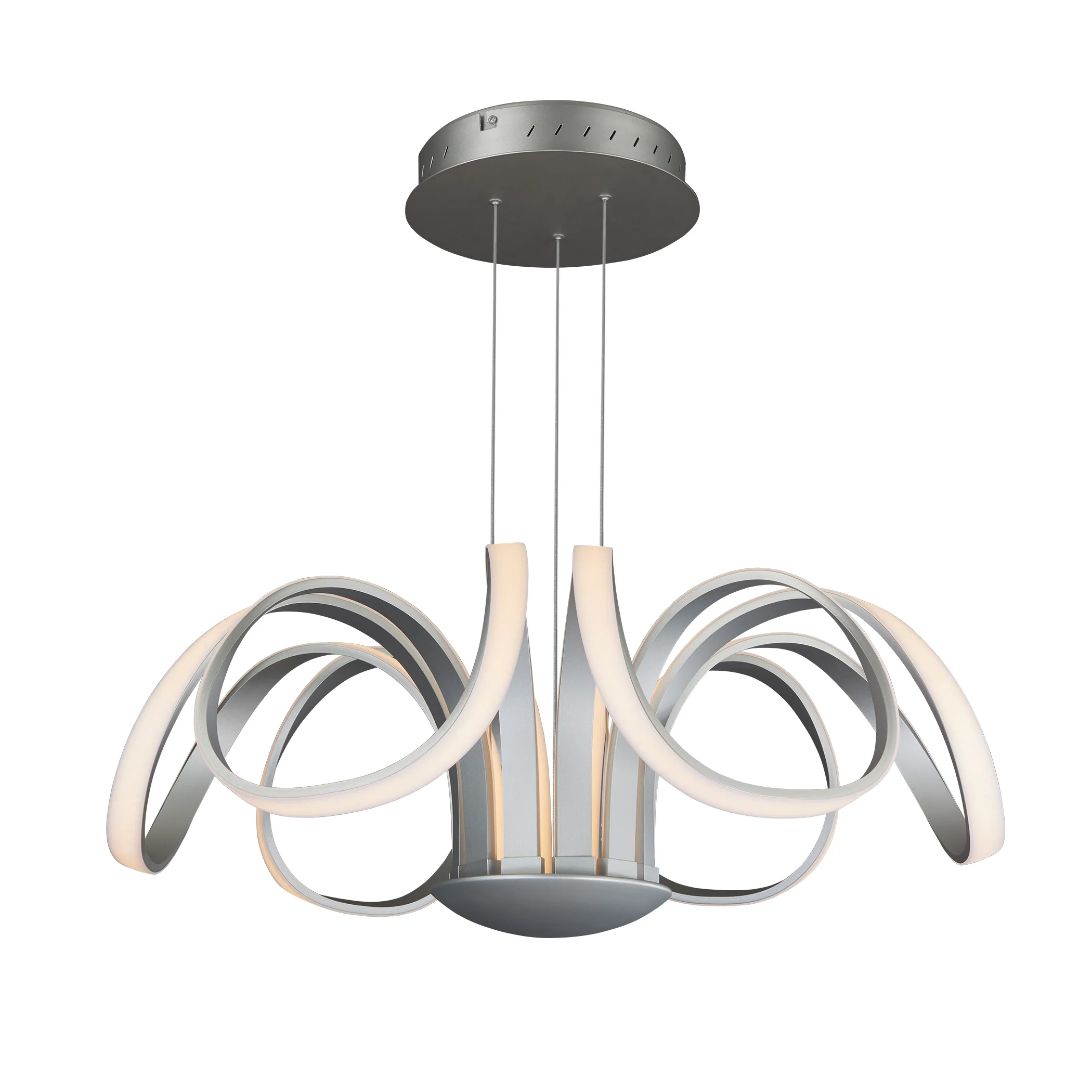 VONN Capella VMC32420AL 30" Integrated LED ETL Certified Chandelier Height Adjustable Pendant in Silver - Image 11