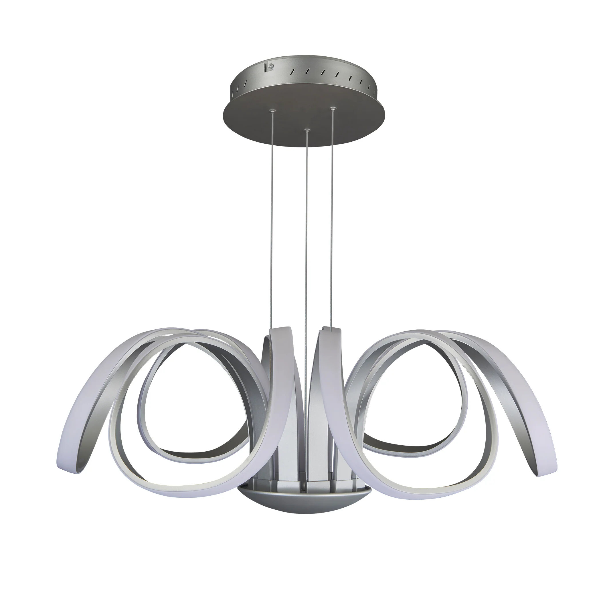 VONN Capella VMC32420AL 30" Integrated LED ETL Certified Chandelier Height Adjustable Pendant in Silver - Image 12