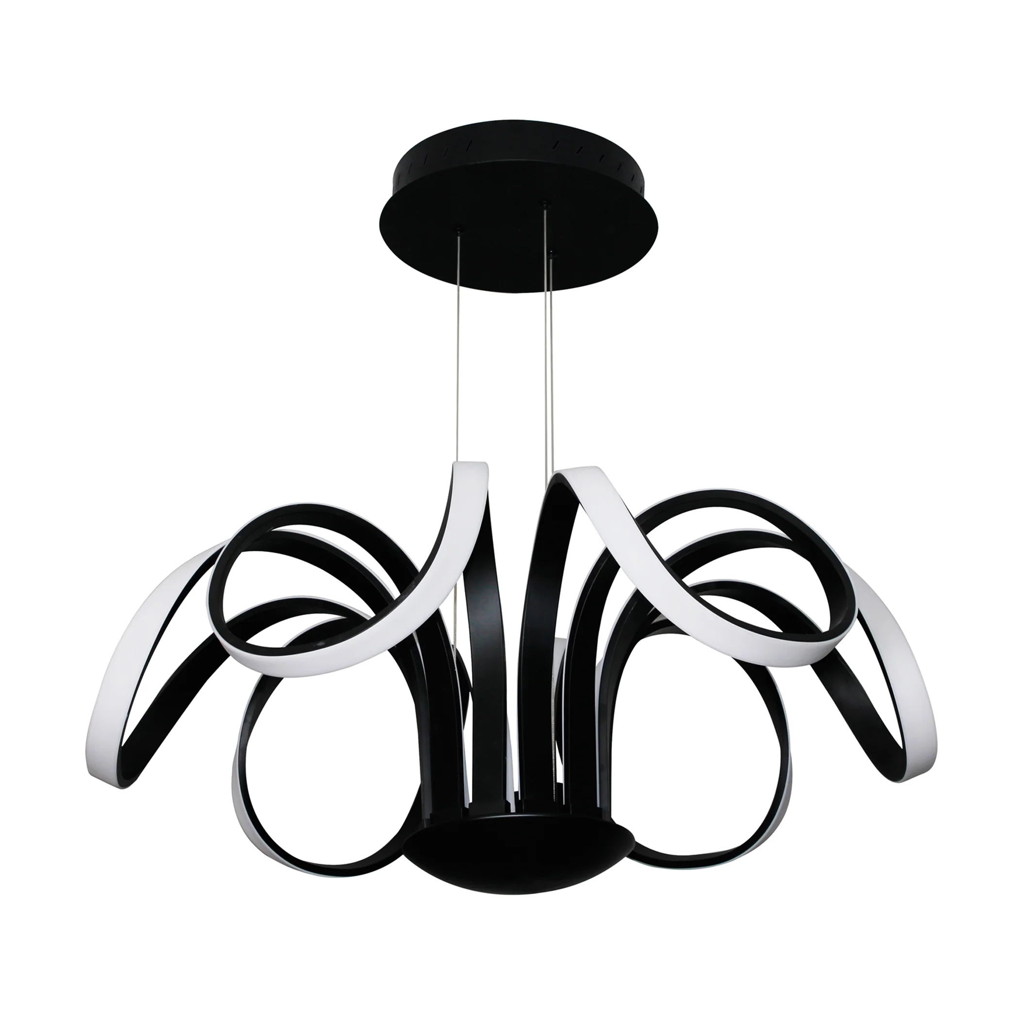 VONN Capella VMC32420BL 30" Integrated LED ETL Certified Chandelier Height Adjustable Pendant in Black - Image 11
