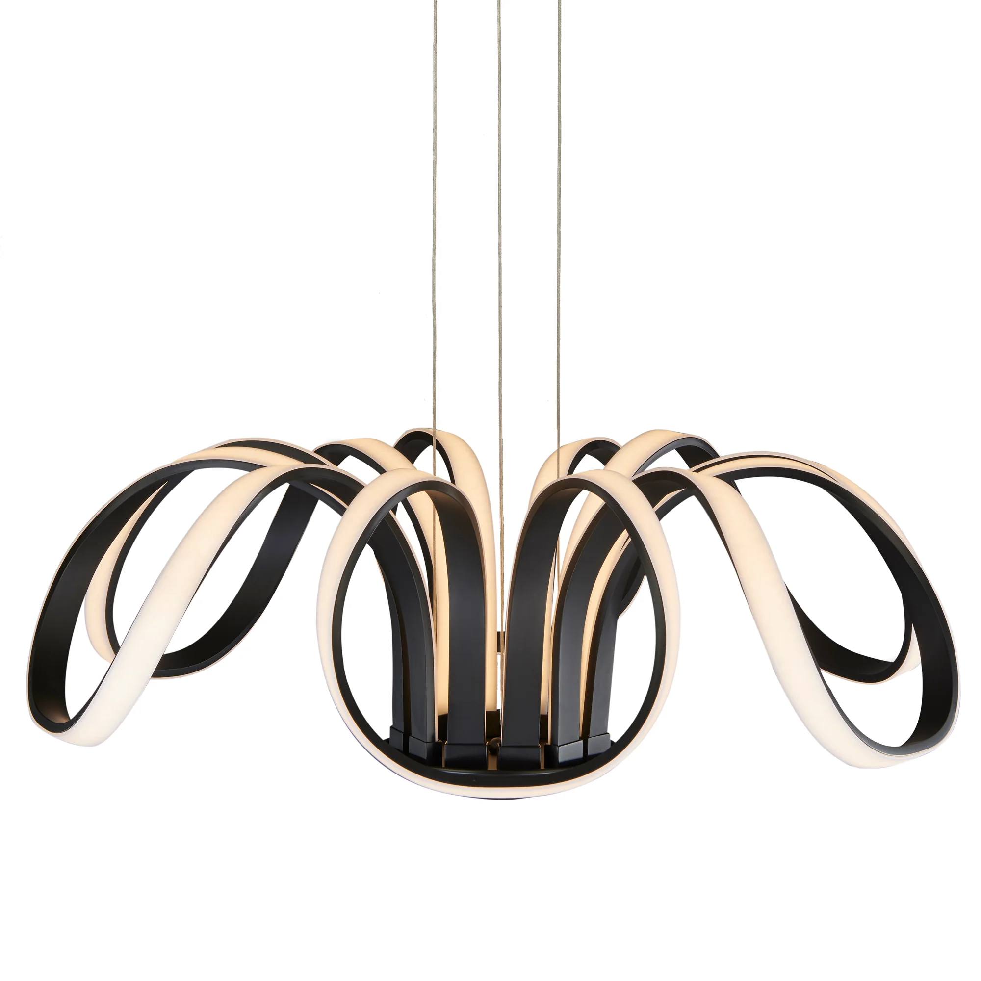 VONN Capella VMC32420BL 30" Integrated LED ETL Certified Chandelier Height Adjustable Pendant in Black - Image 9