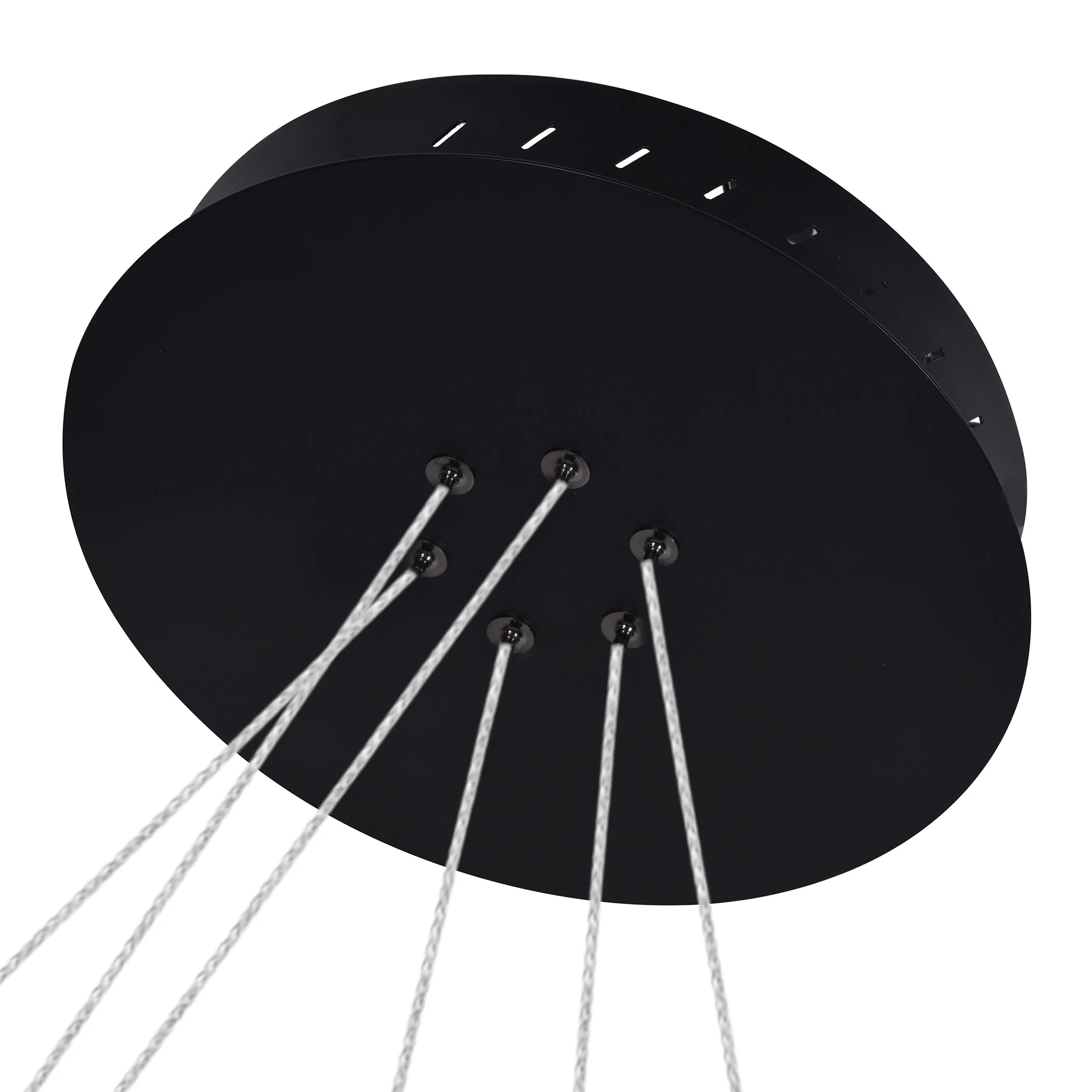 VONN Tania Trio VMC32500BL 32" Integrated LED ETL Certified Ring Chandelier Height Adjustable Black Pendant - Image 12
