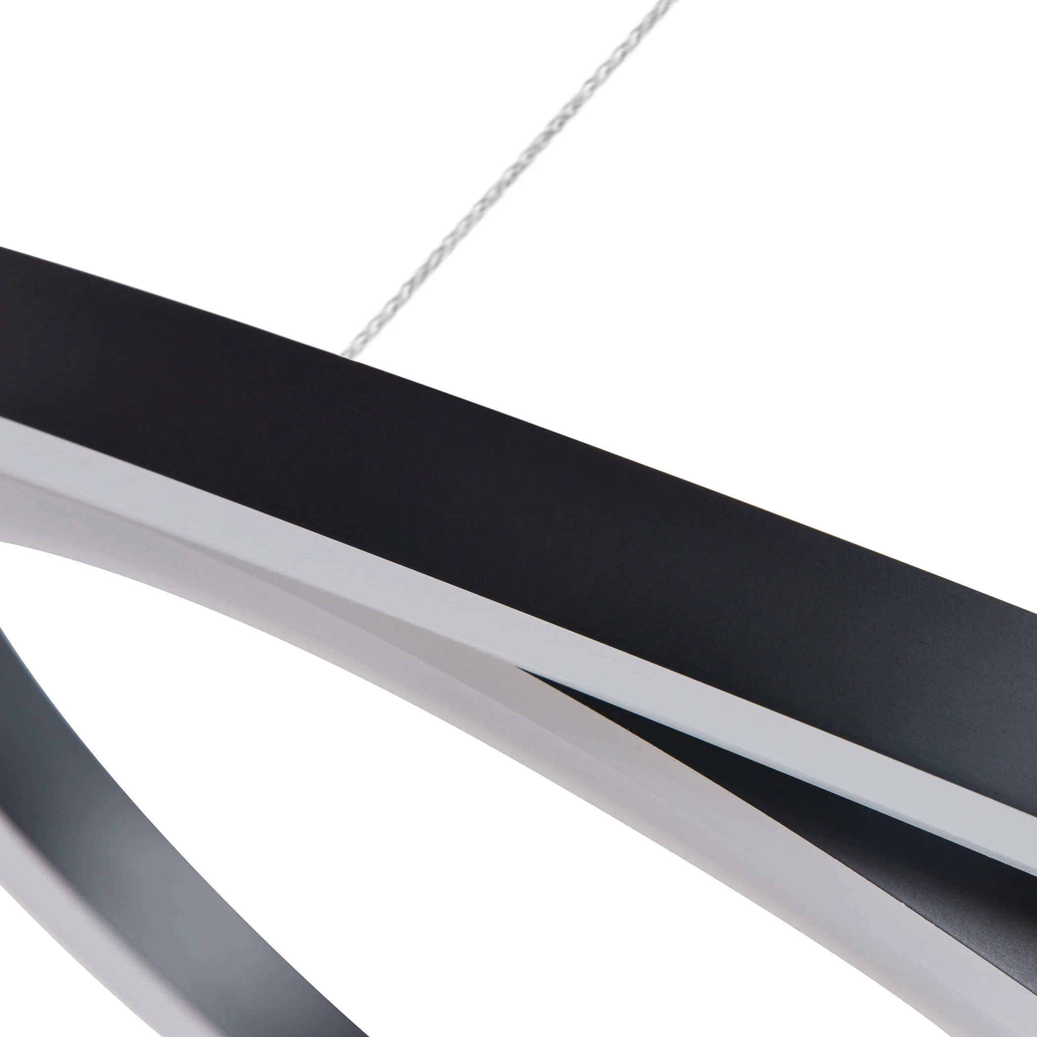 VONN Tania Trio VMC32500BL 32" Integrated LED ETL Certified Ring Chandelier Height Adjustable Black Pendant - Image 14