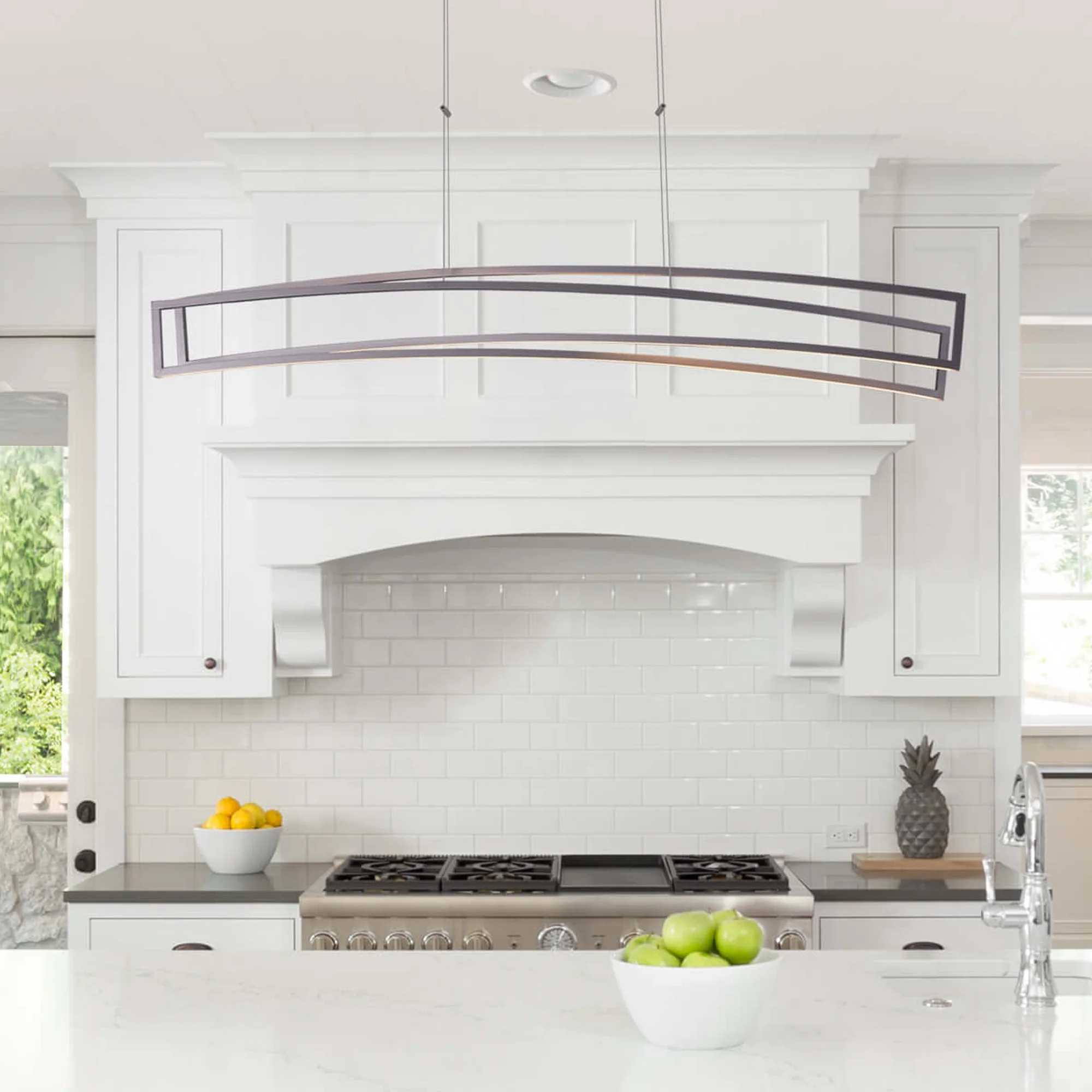 VONN Sirius VMC33440AL 46" ETL Certified Integrated LED Pendant, Height Adjustable Chandelier in Silver