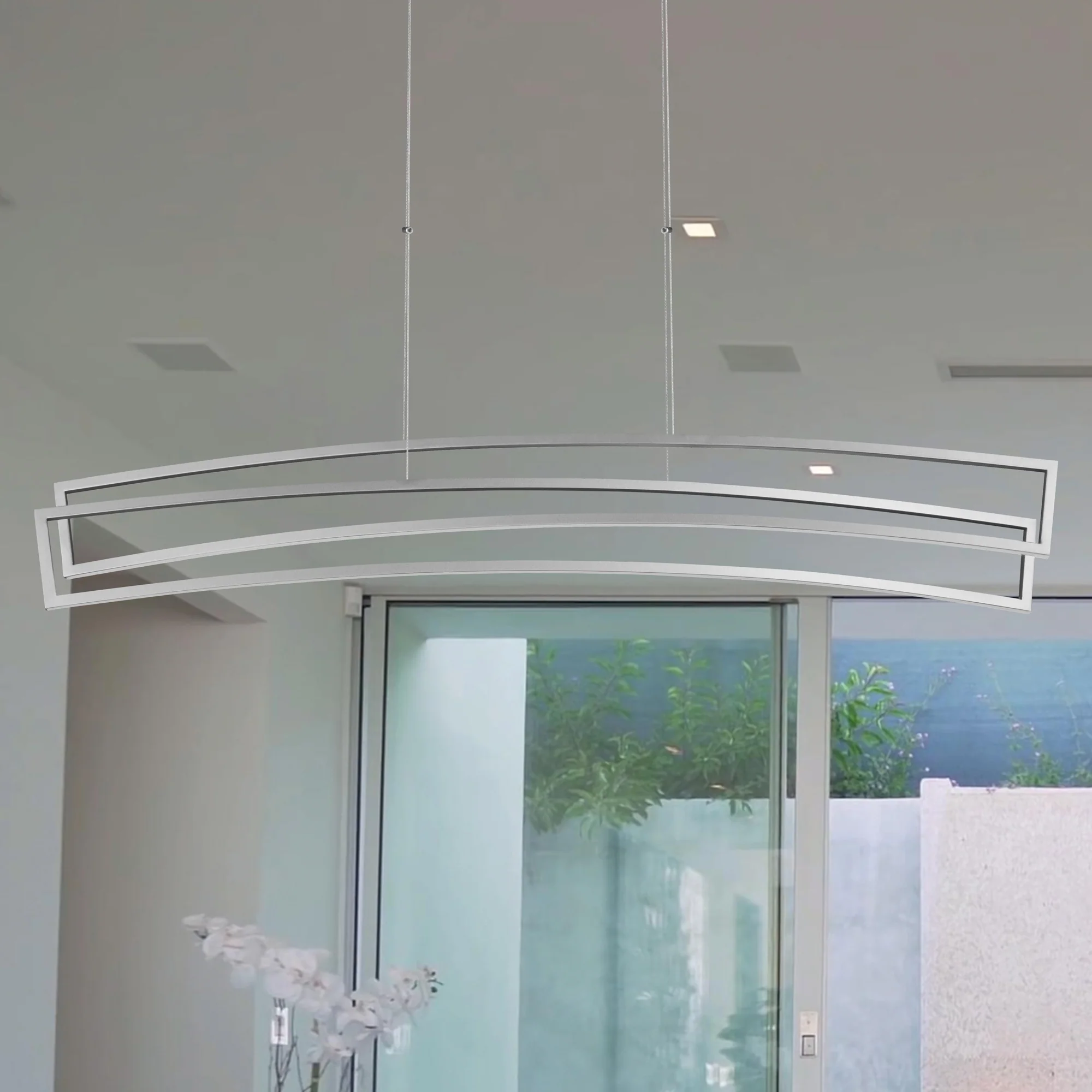 VONN Sirius VMC33440AL 46" ETL Certified Integrated LED Pendant, Height Adjustable Chandelier in Silver - Image 3