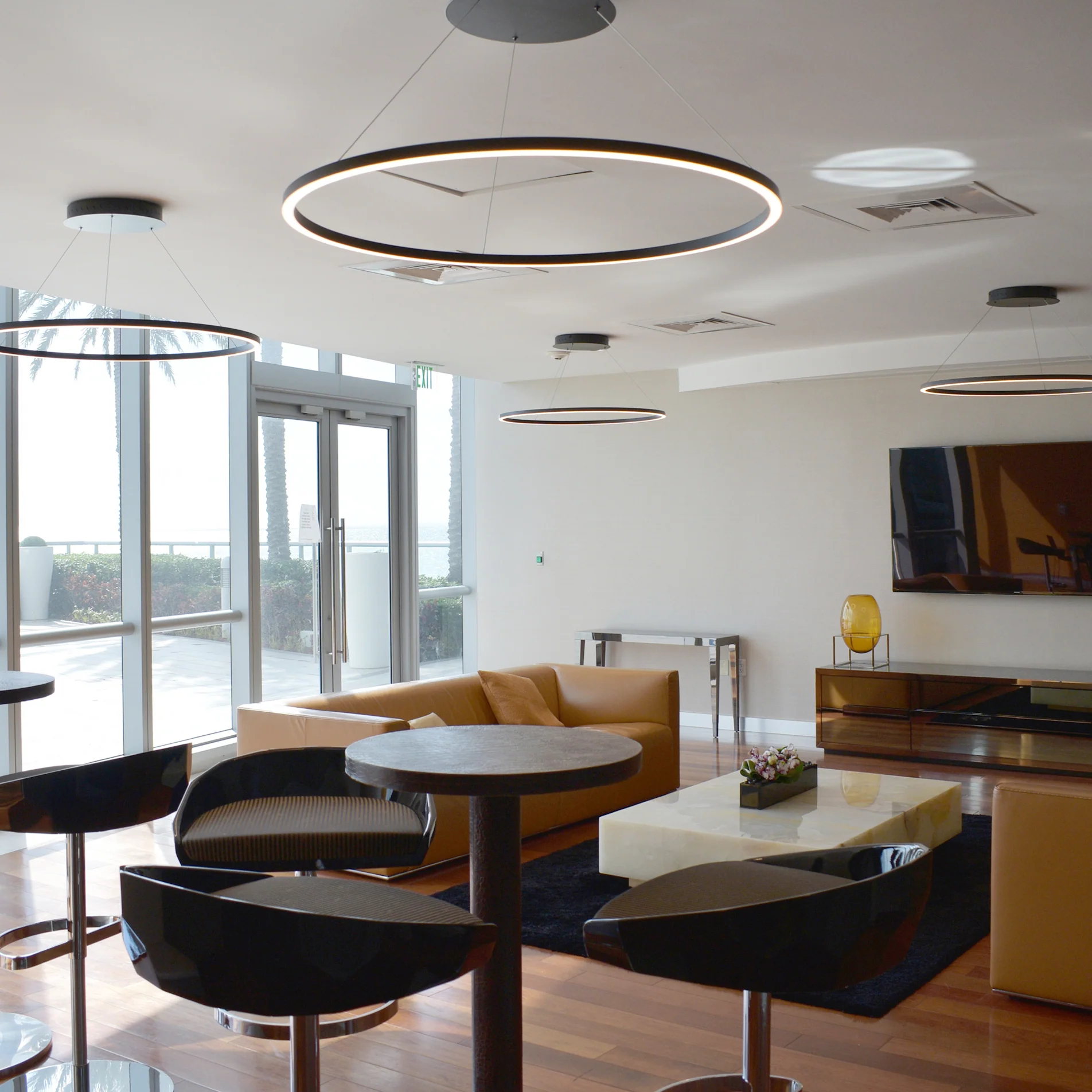 VONN Tania VMC34911AL 39" ETL Certified Integrated LED Ring Chandelier Height Adjustable Pendant in Silver - Image 2