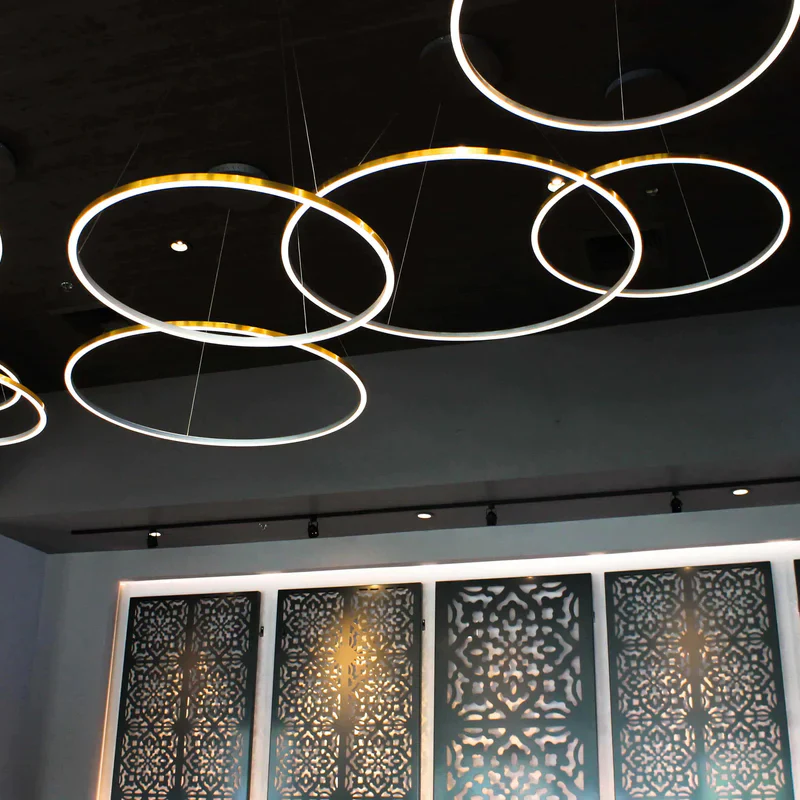 VONN Tania VMC34912BL 51" ETL Certified Integrated LED Ring Chandelier Height Adjustable Pendant in Black - Image 6