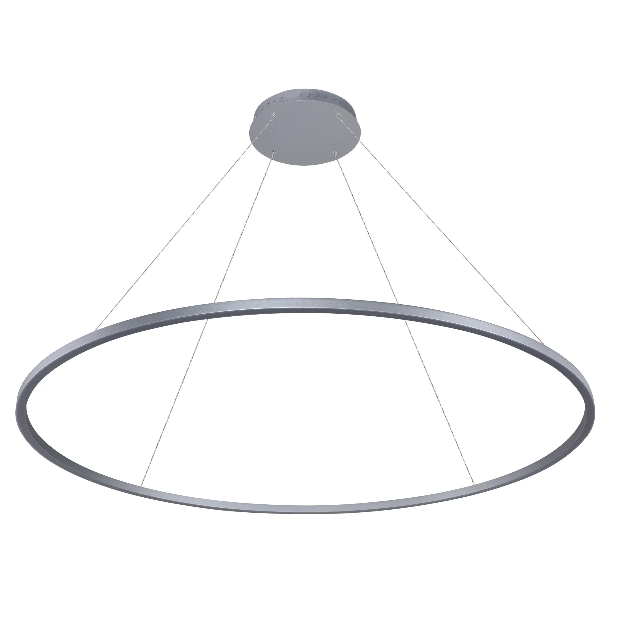 VONN Tania VMC34960AL 60" Integrated LED ETL Certified Ring Chandelier, Height Adjustable Pendant in Silver - Image 9