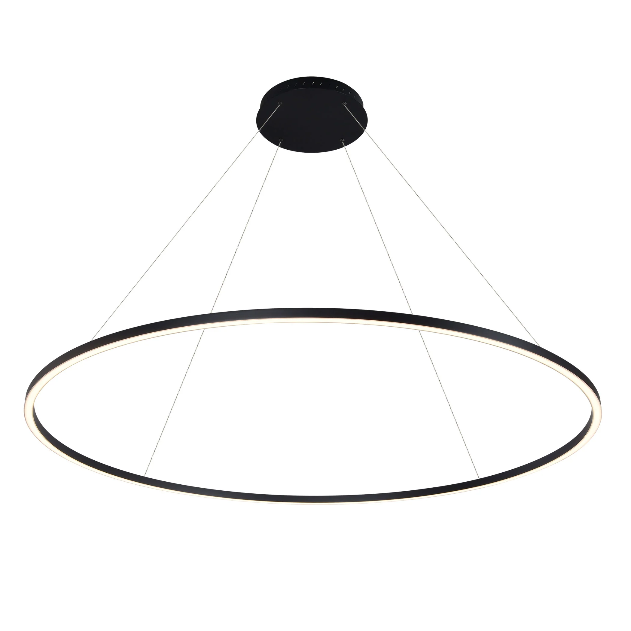 VONN Tania VMC34960BL 60" Integrated LED ETL Certified Ring Chandelier, Height Adjustable Pendant in Black - Image 8