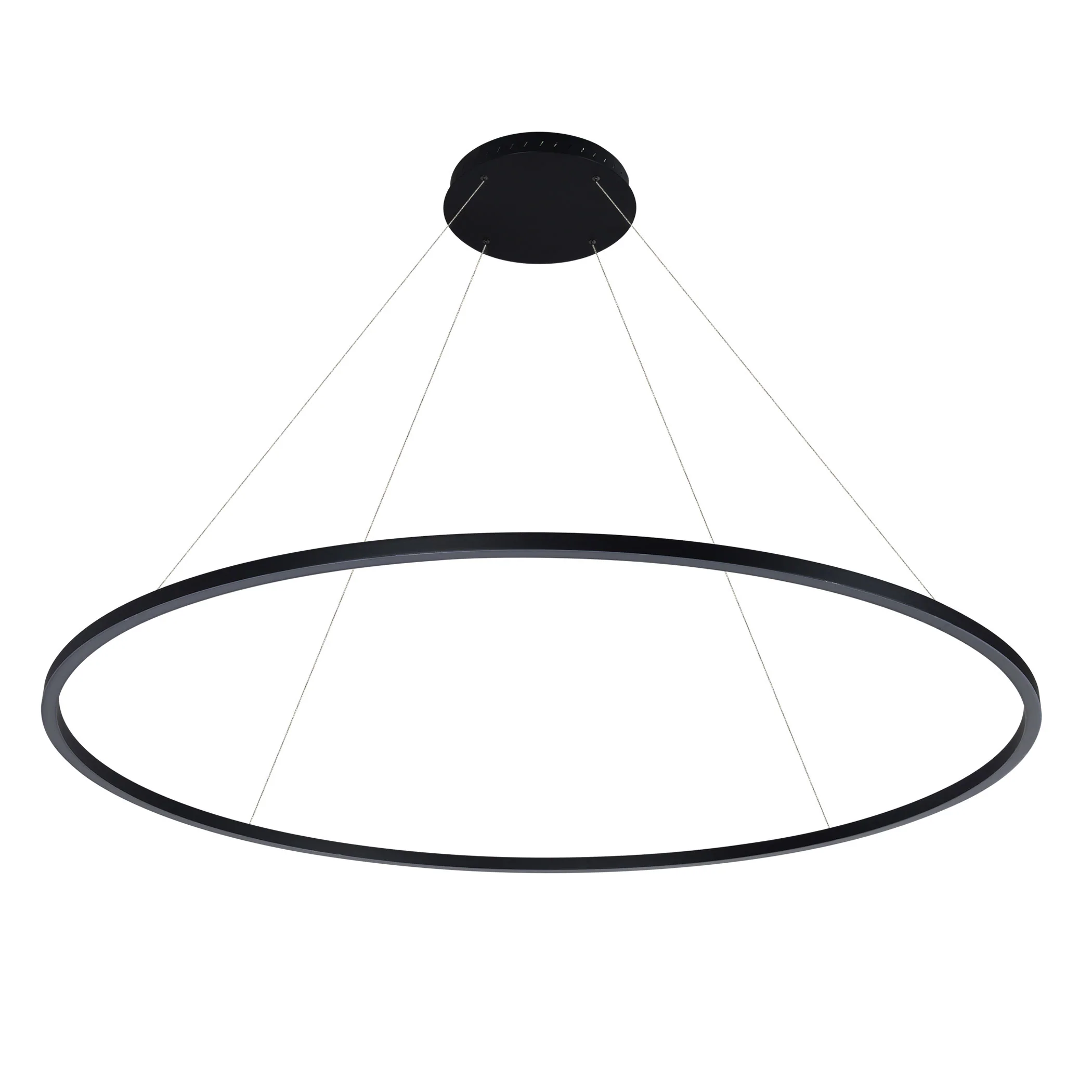 VONN Tania VMC34960BL 60" Integrated LED ETL Certified Ring Chandelier, Height Adjustable Pendant in Black - Image 9