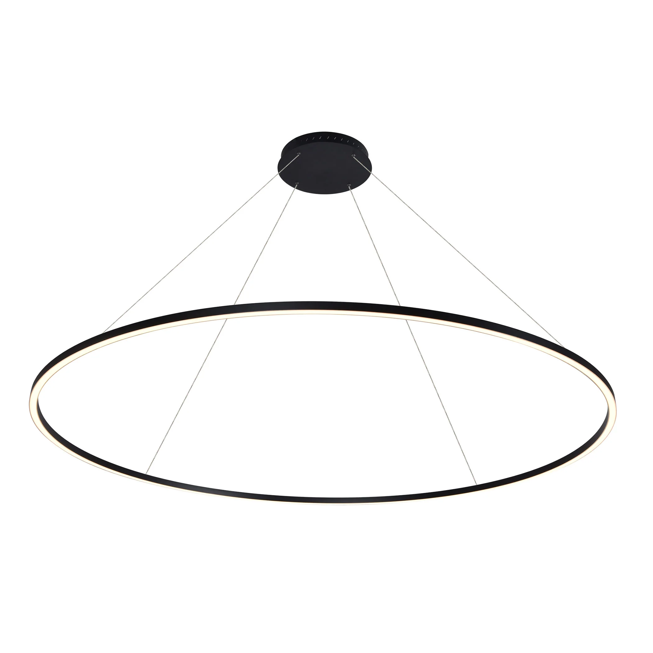 VONN Tania VMC34972BL 72" Integrated LED ETL Certified Ring Chandelier, Height Adjustable Pendant in Black - Image 8