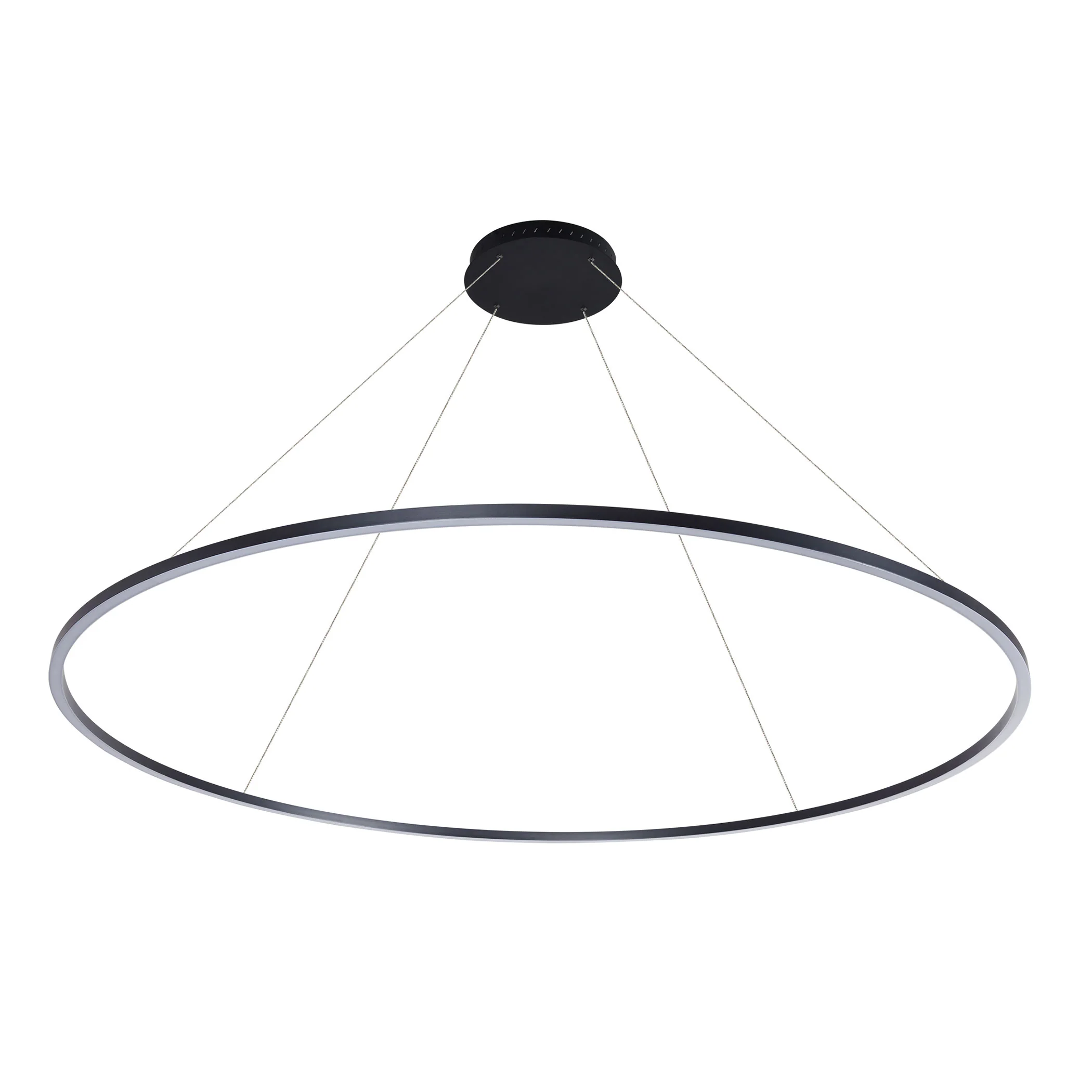 VONN Tania VMC34972BL 72" Integrated LED ETL Certified Ring Chandelier, Height Adjustable Pendant in Black - Image 9