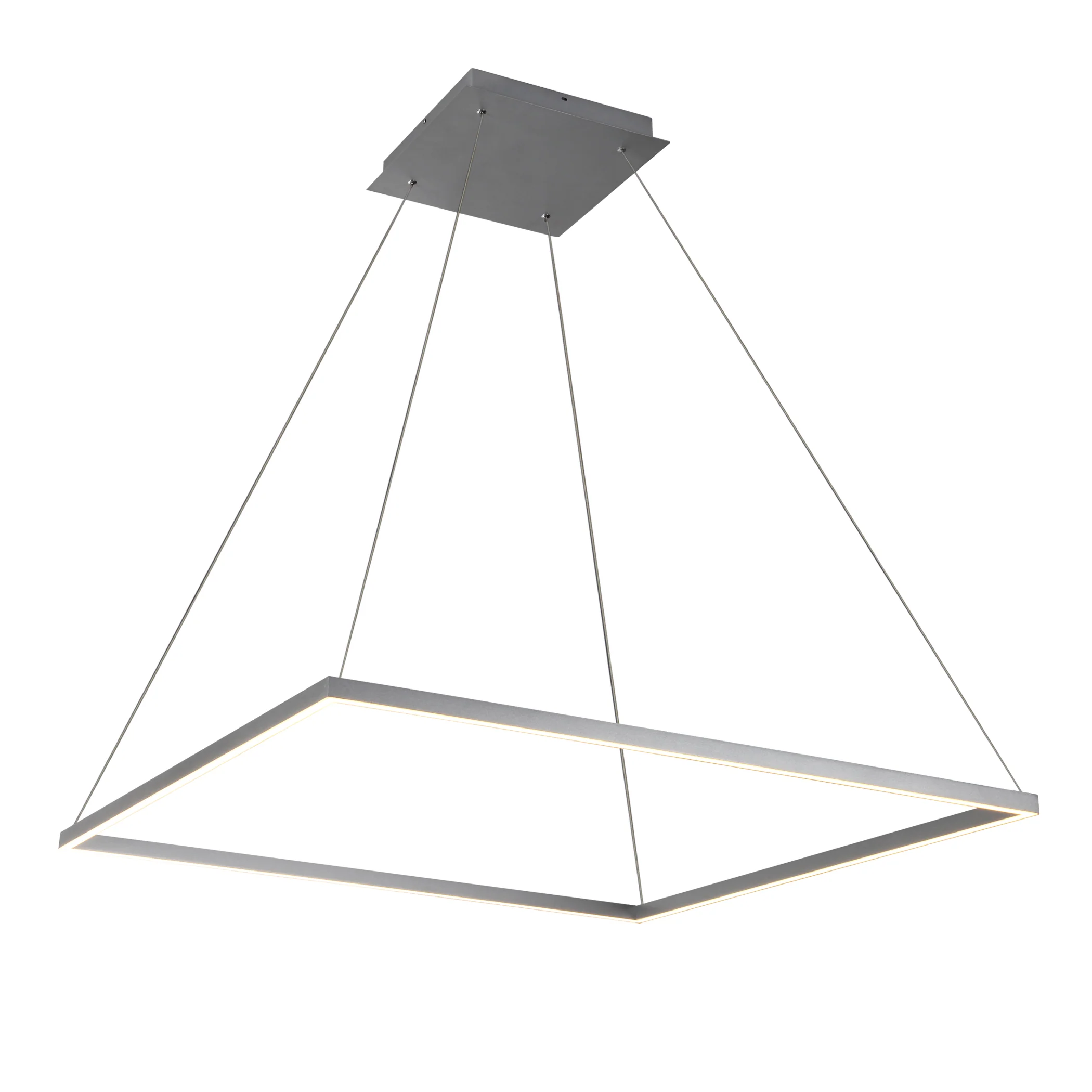 VONN Atria VMC35511AL 39" ETL Certified Integrated LED Square Chandelier, Height Adjustable Pendant in Silver - Image 10