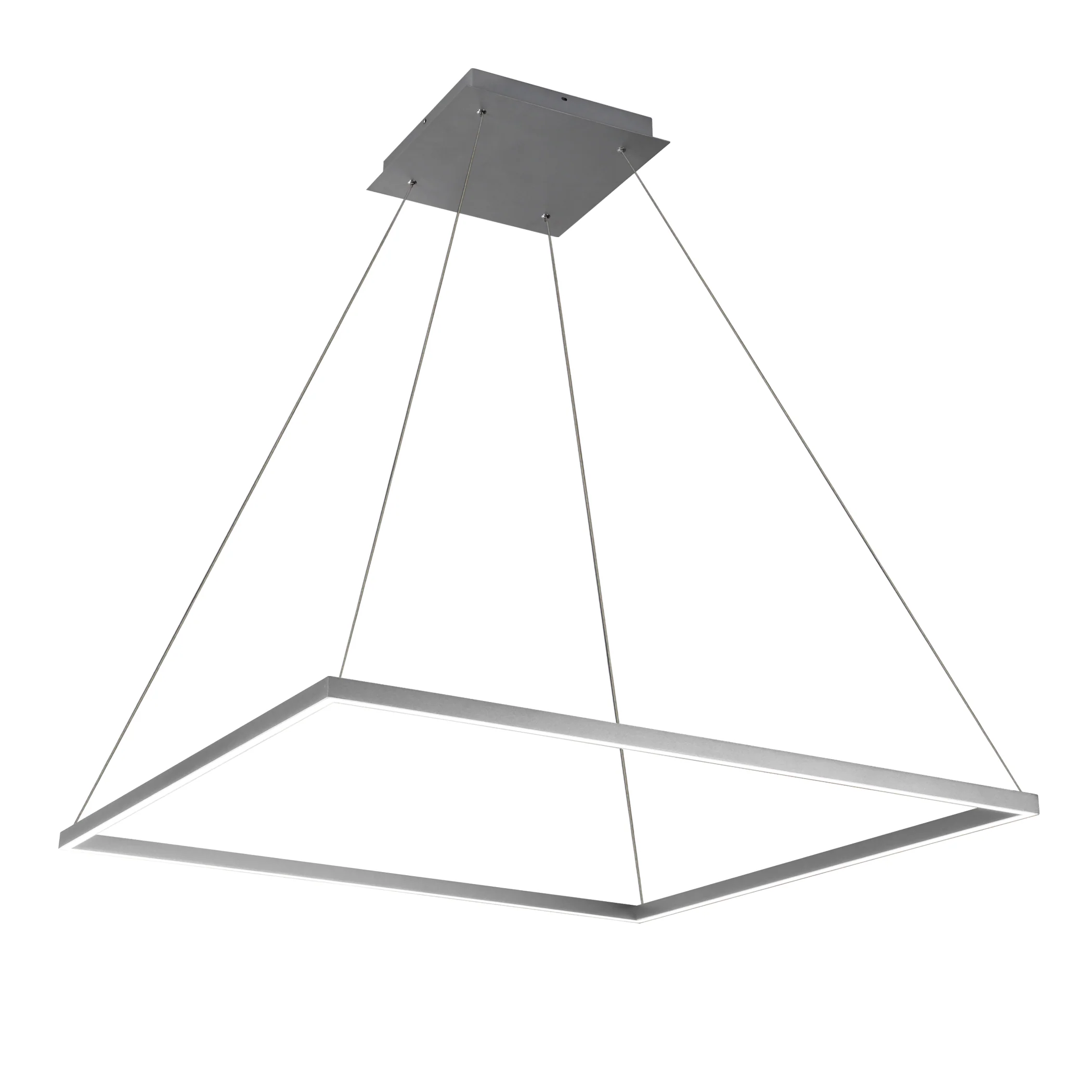 VONN Atria VMC35511AL 39" ETL Certified Integrated LED Square Chandelier, Height Adjustable Pendant in Silver - Image 11