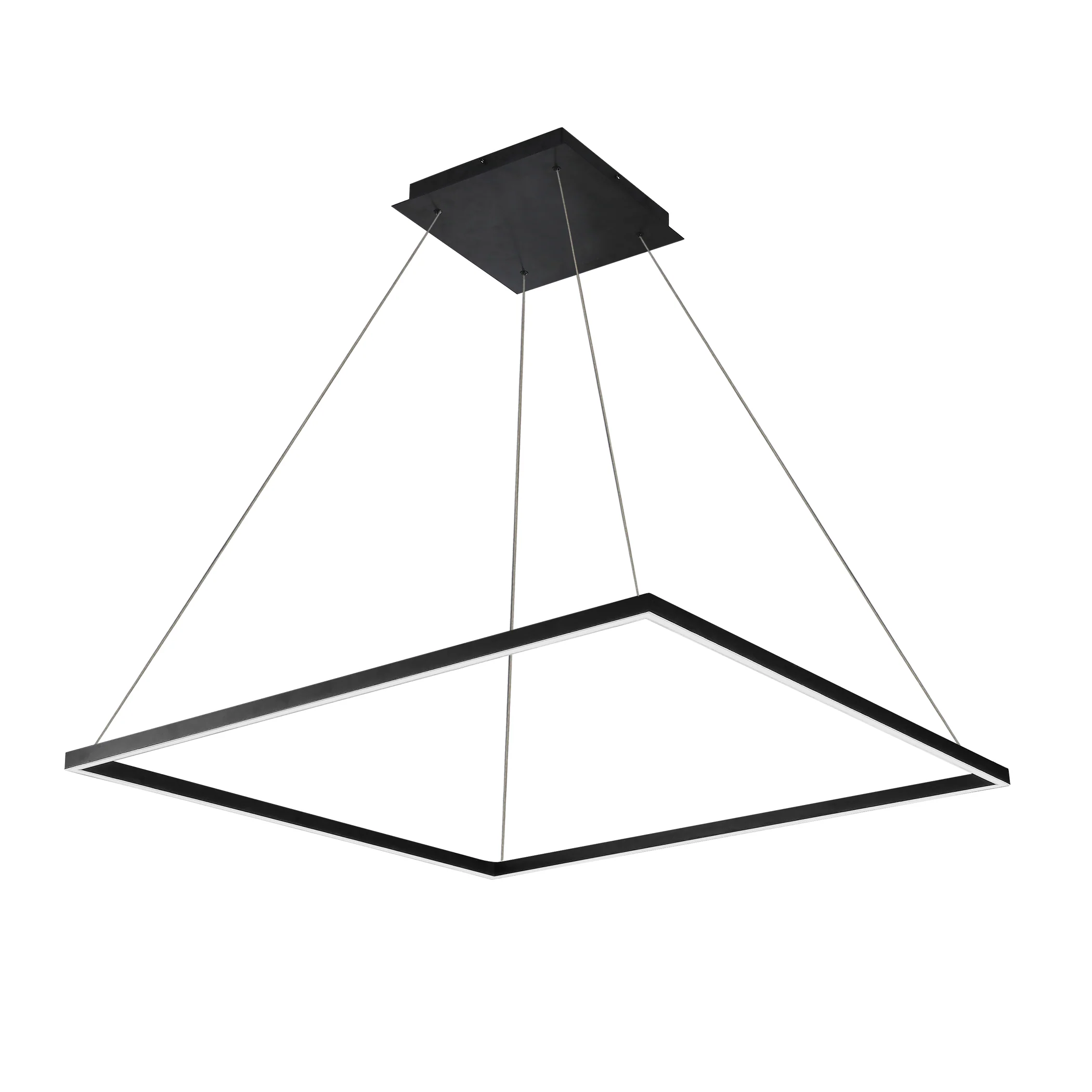 VONN Atria VMC35511BL 39" ETL Certified Integrated LED Square Chandelier, Height Adjustable Pendant in Black - Image 10