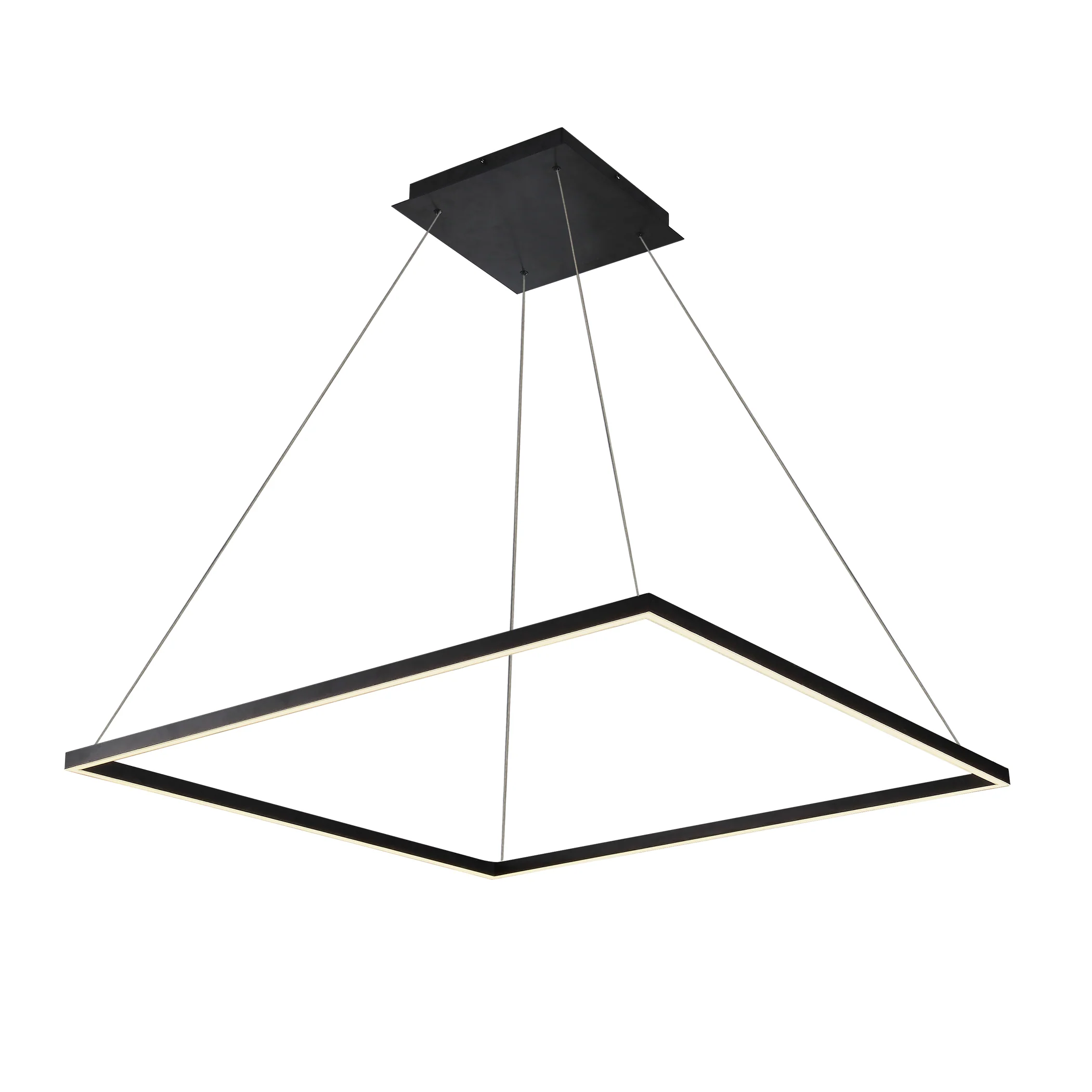 VONN Atria VMC35511BL 39" ETL Certified Integrated LED Square Chandelier, Height Adjustable Pendant in Black - Image 9