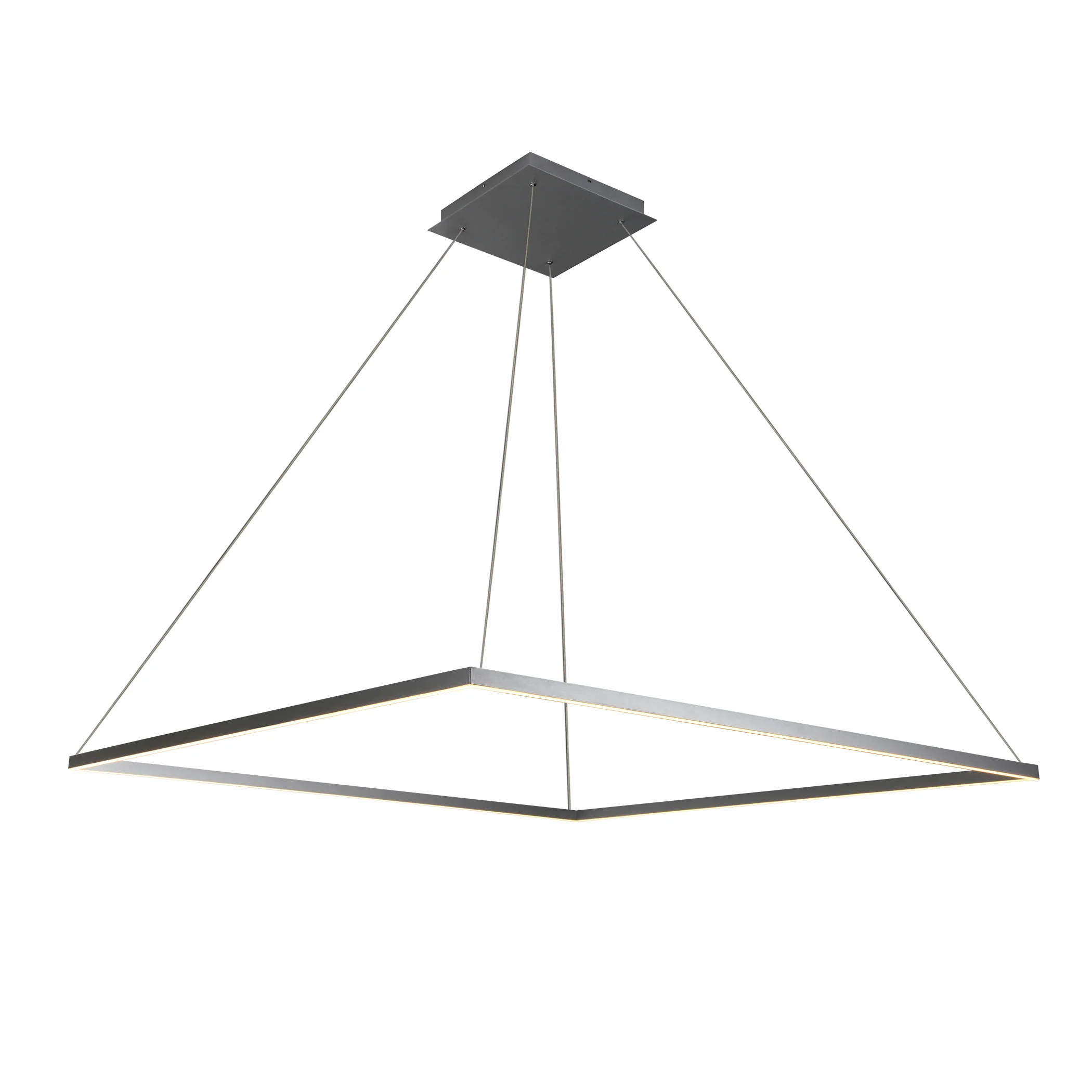 VONN Atria VMC35512AL 51" ETL Certified Integrated LED Square Chandelier Height Adjustable Pendant in Silver - Image 8