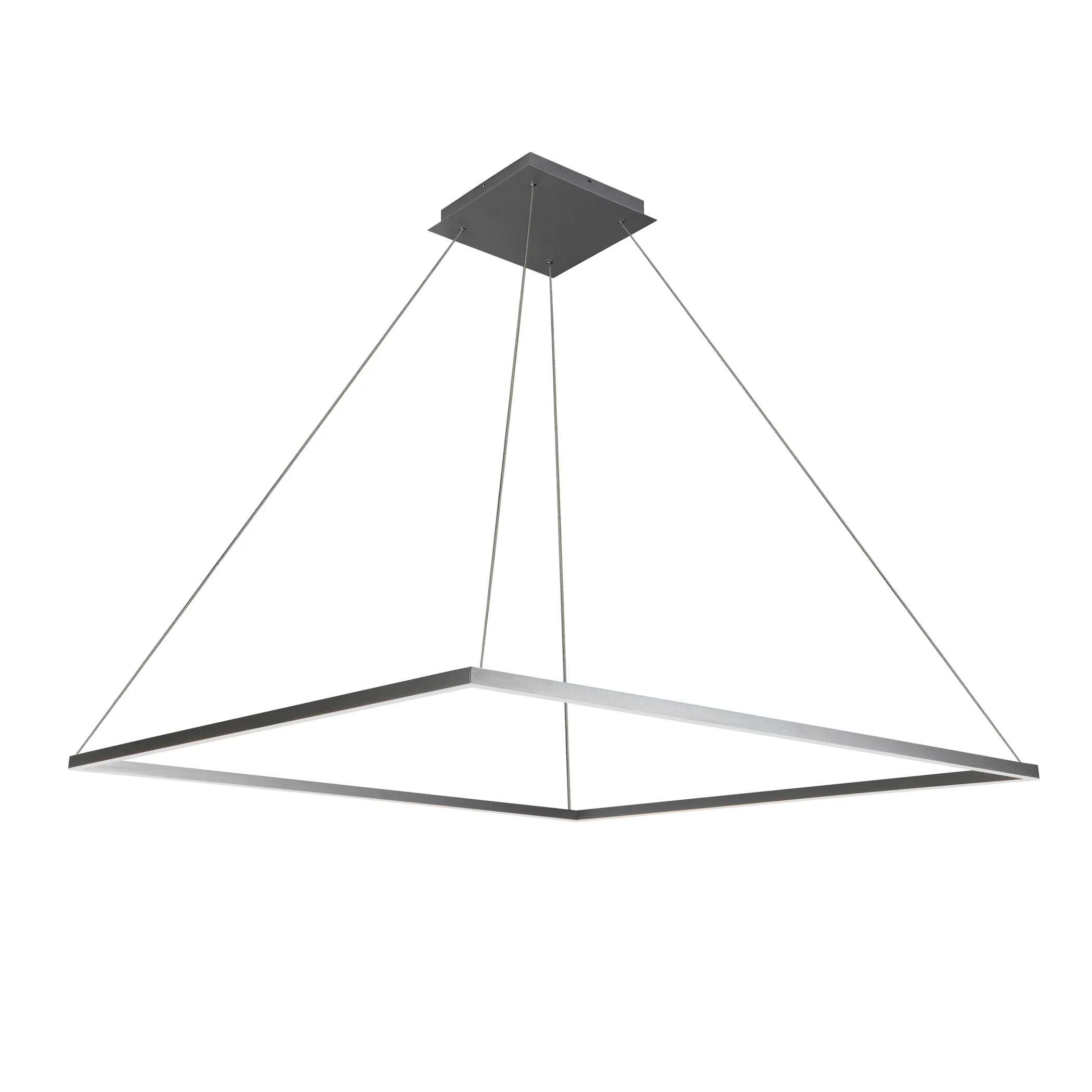 VONN Atria VMC35512AL 51" ETL Certified Integrated LED Square Chandelier Height Adjustable Pendant in Silver - Image 9