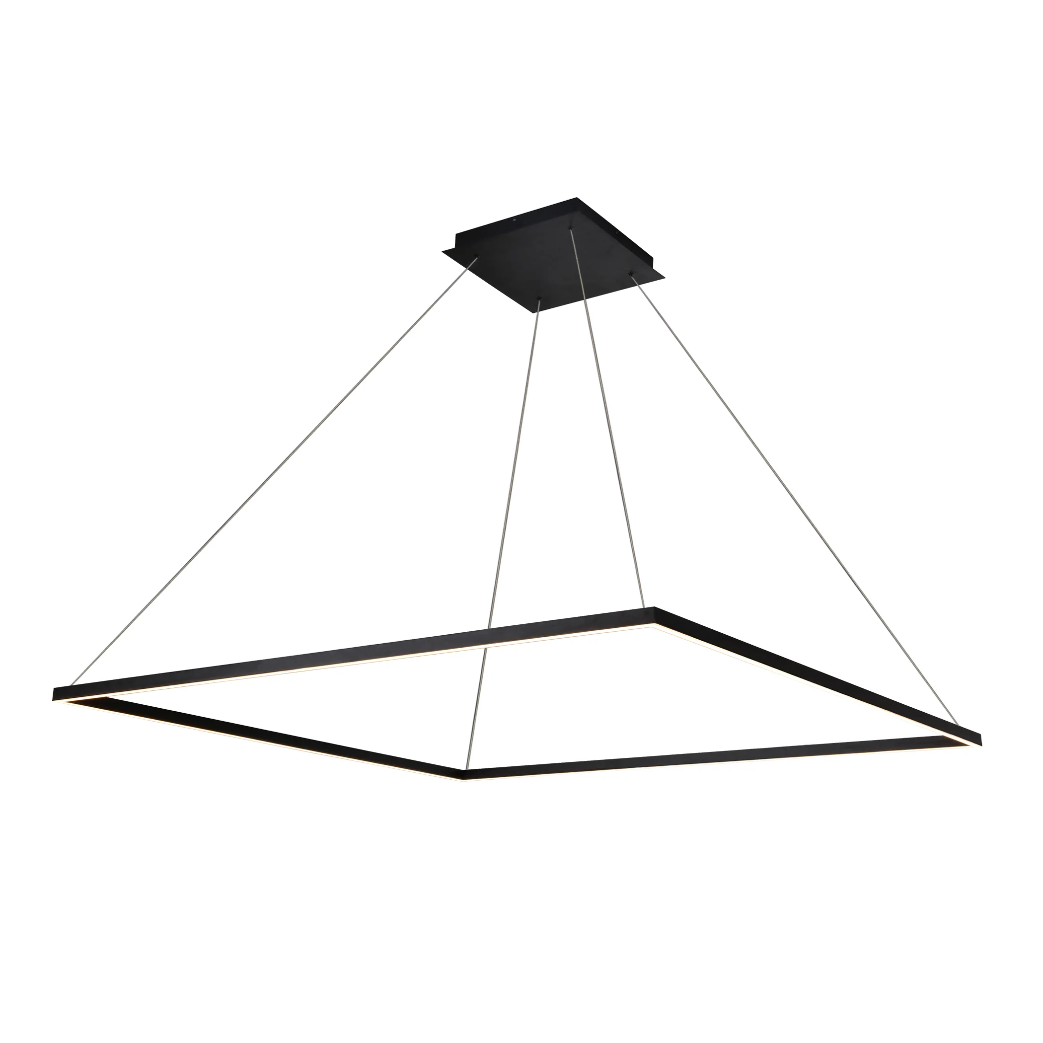 VONN Atria VMC35512BL 51" ETL Certified Integrated LED Square Chandelier Height Adjustable Pendant in Black - Image 10