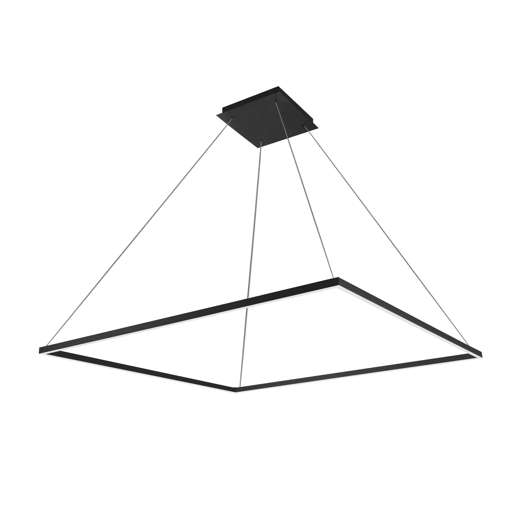 VONN Atria VMC35512BL 51" ETL Certified Integrated LED Square Chandelier Height Adjustable Pendant in Black - Image 11