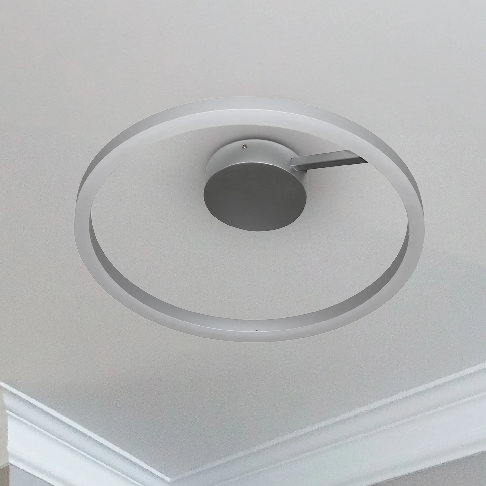 VONN Zuben VMCF41300AL 20" Integrated LED ETL Certified Ceiling Lighting Circular Semi Flush in Silver - Image 6