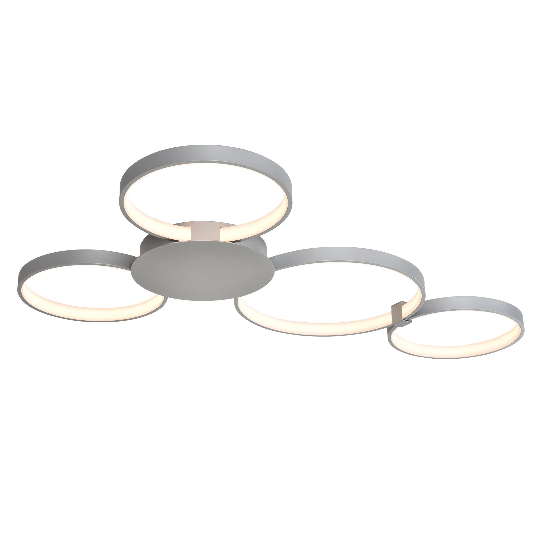 VONN Capella VMCF41500AL 43" Integrated LED ETL Certified Ceiling Light Multi-Ring Semi Flush in Silver - Image 6
