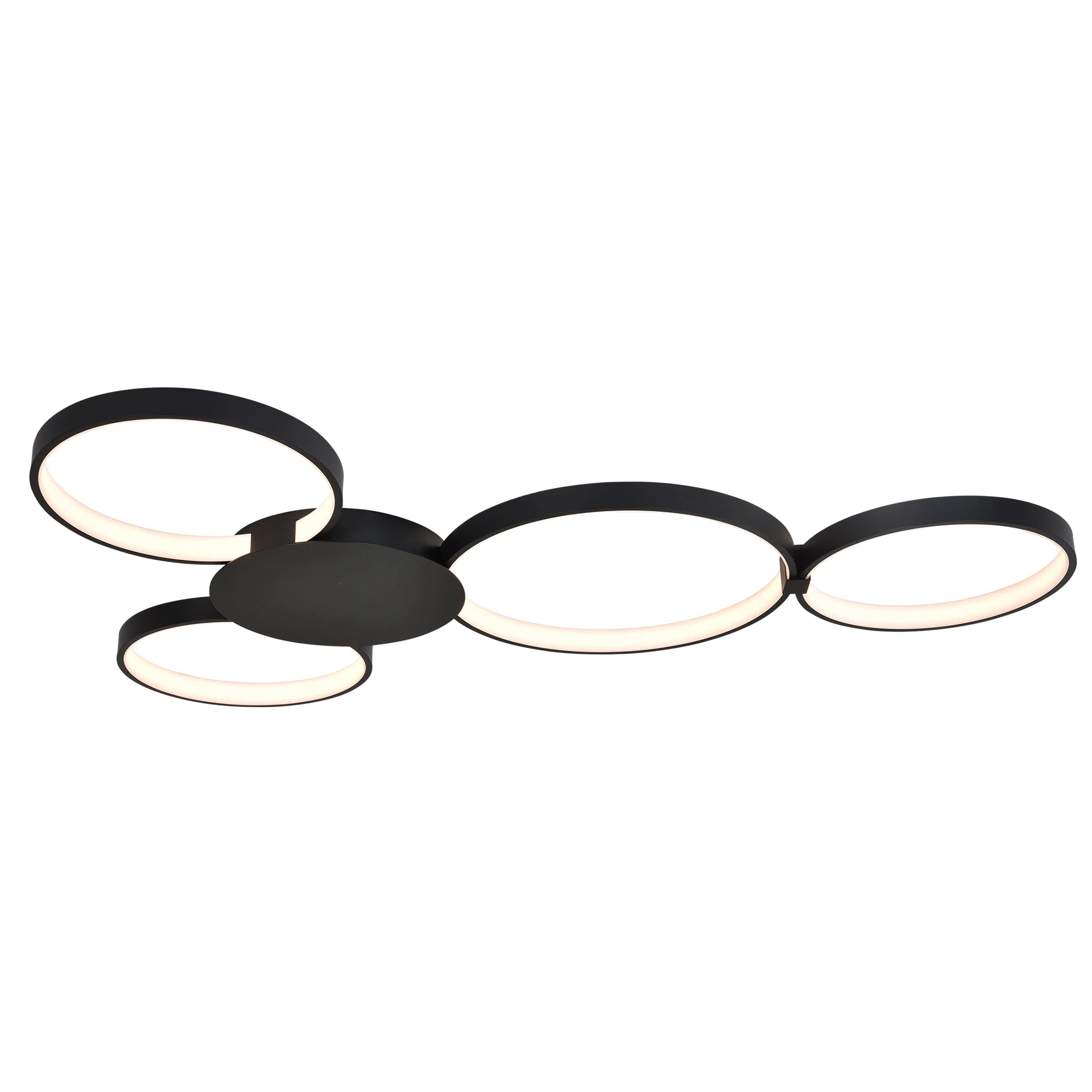 VONN Capella VMCF41500BL 43" Integrated LED ETL Certified Ceiling Light Multi-Ring Semi Flush in Black - Image 6