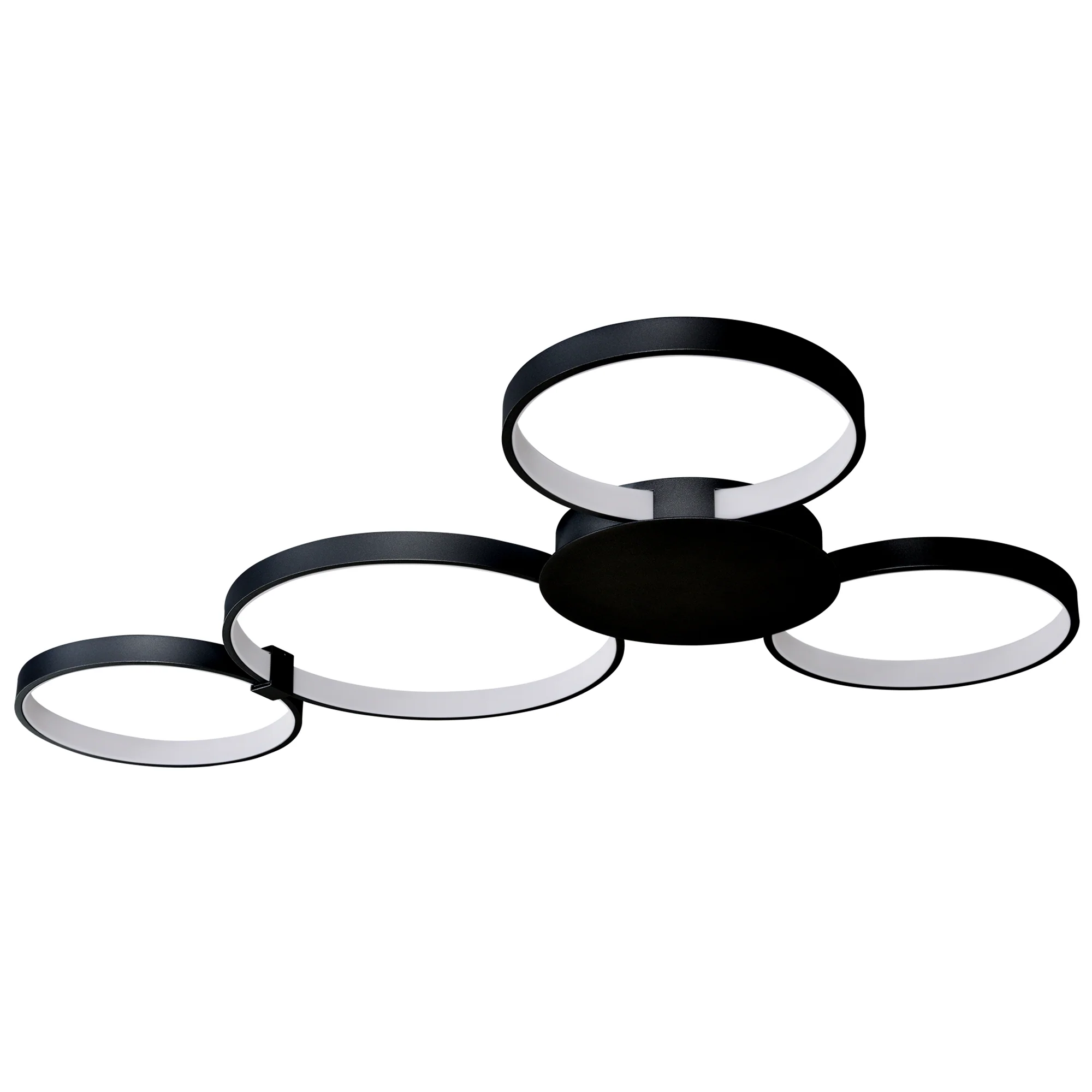 VONN Capella VMCF41500BL 43" Integrated LED ETL Certified Ceiling Light Multi-Ring Semi Flush in Black - Image 7