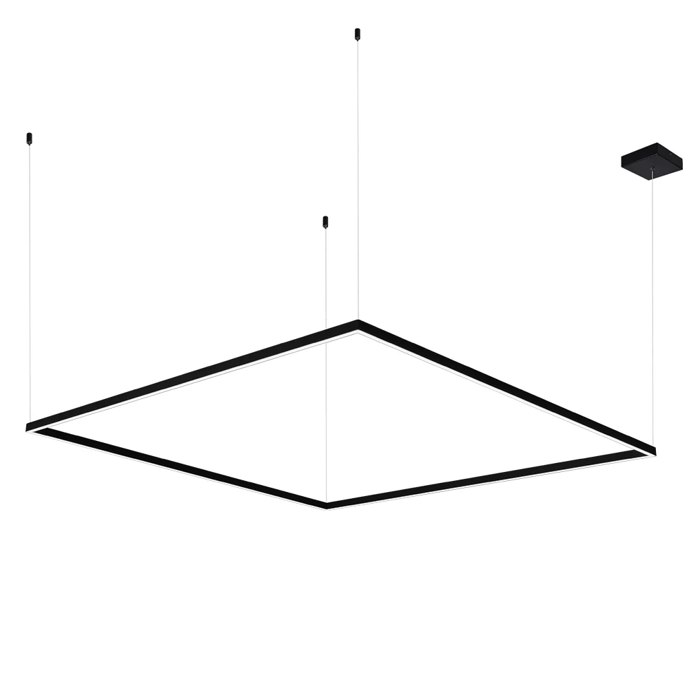 VONN Atria VMCP35551BL 51" Integrated LED ETL Certified Square Chandelier, Height Adjustable Square Pendant, Black - Image 9