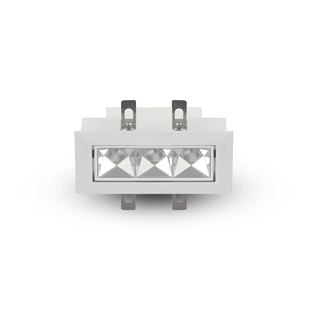 VONN RUBIK VMDL000603C009WH 5" 3 LIGHT LED ADJUSTABLE RECESSED DOWNLIGHT W/TRIM, ETL, COMMERCIAL GRADE, White