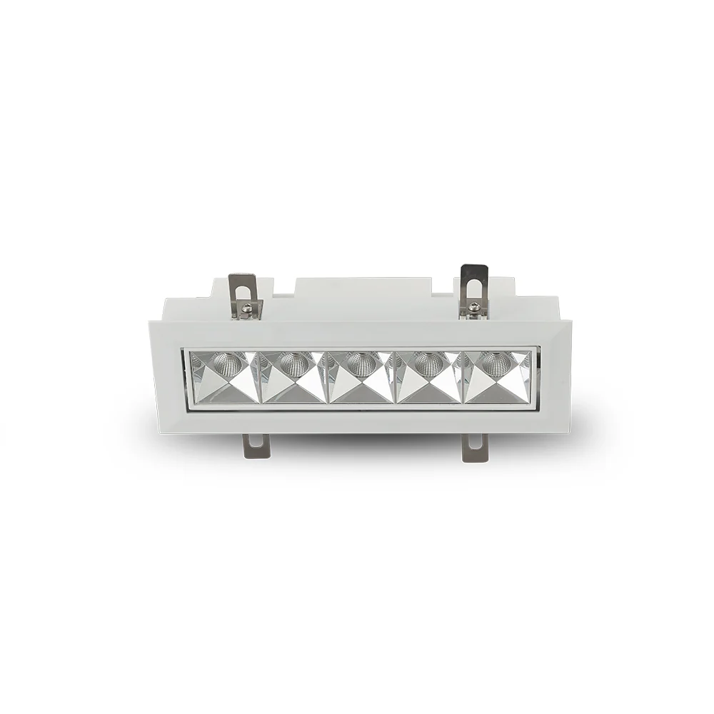 VONN RUBIK VMDL000605C012WH 7.25" 5 LIGHT LED ADJUSTABLE RECESSED DOWNLIGHT W/TRIM, ETL COMMERCIAL GRADE, White