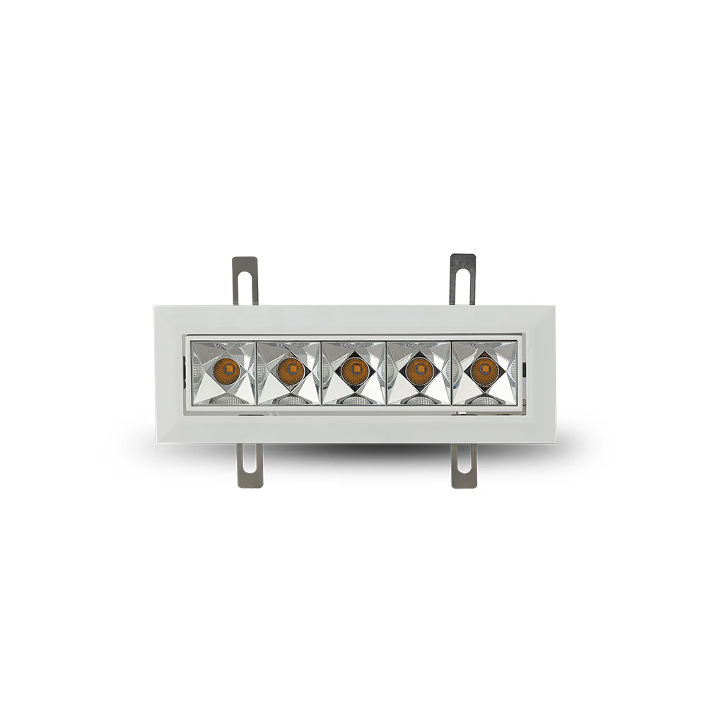 VONN RUBIK VMDL000605C012WH 7.25" 5 LIGHT LED ADJUSTABLE RECESSED DOWNLIGHT W/TRIM, ETL COMMERCIAL GRADE, White - Image 3